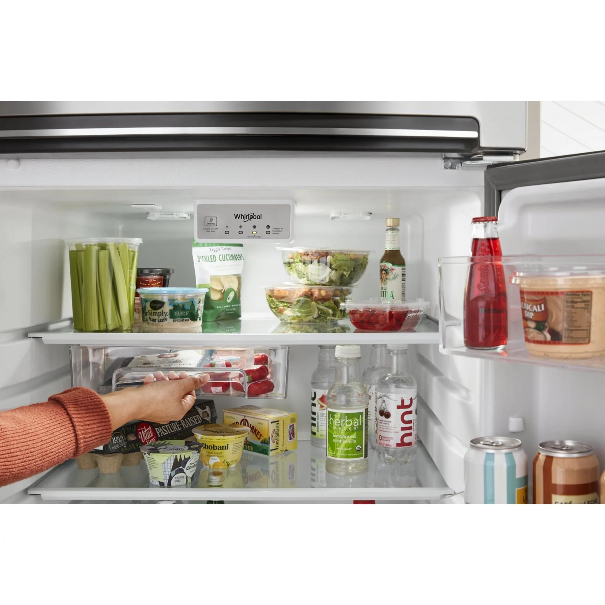 Whirlpool 28-inch Wide Top-Freezer Refrigerator - 16.6 Cu. Ft. -White (WRTX5328PW) - Image 8
