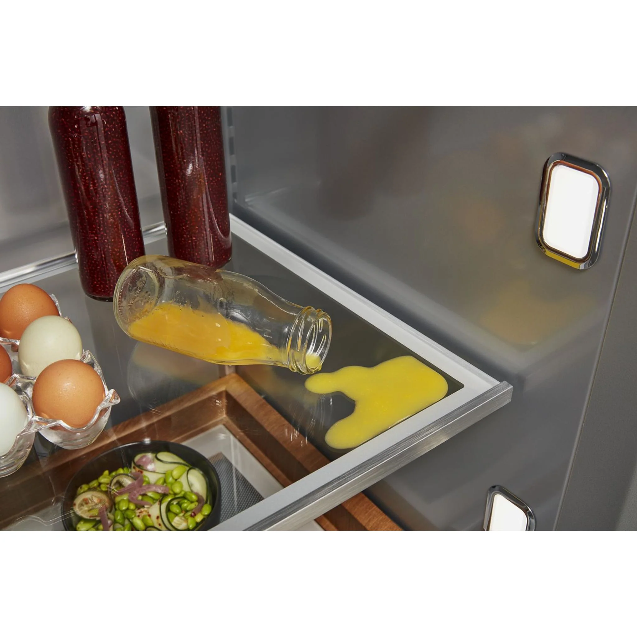KitchenAid 29.4 cu.ft. 48" Built-In Side-by-Side Refrigerator with Ice and Water Dispenser - Black Stainless Steel with PrintShield™ Finish (KBSD708MBS) - Image 2