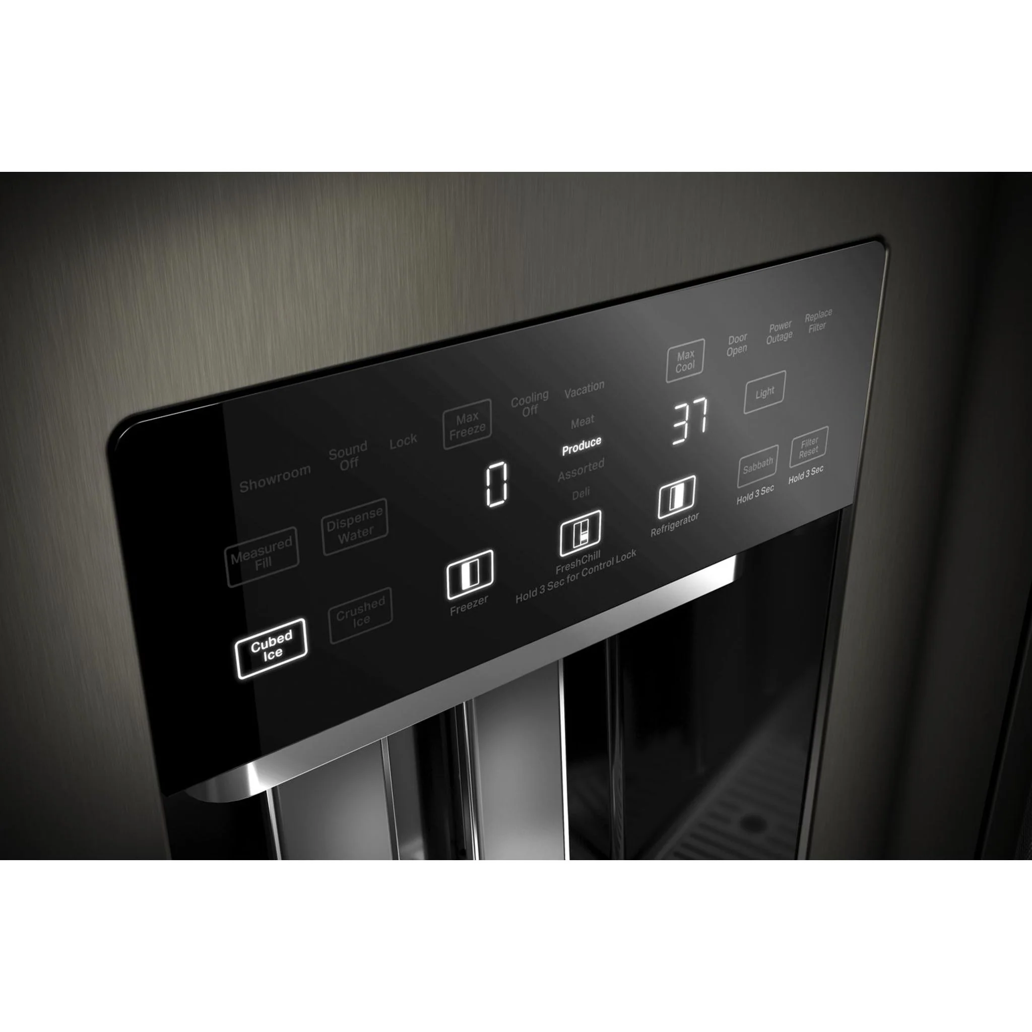 KitchenAid 29.4 cu.ft. 48" Built-In Side-by-Side Refrigerator with Ice and Water Dispenser - Black Stainless Steel with PrintShield™ Finish (KBSD708MBS) - Image 20