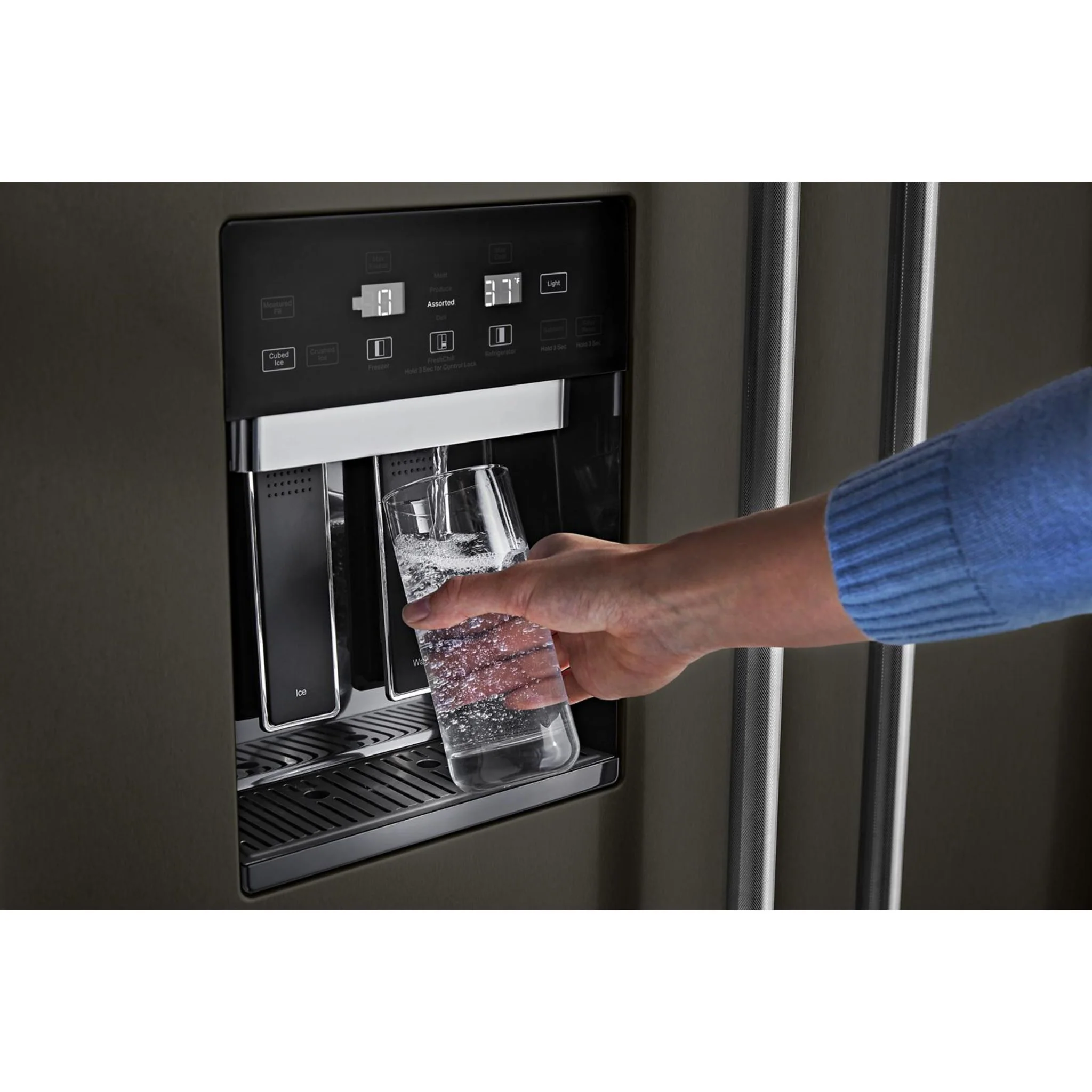 KitchenAid 29.4 cu.ft. 48" Built-In Side-by-Side Refrigerator with Ice and Water Dispenser - Black Stainless Steel with PrintShield™ Finish (KBSD708MBS) - Image 42