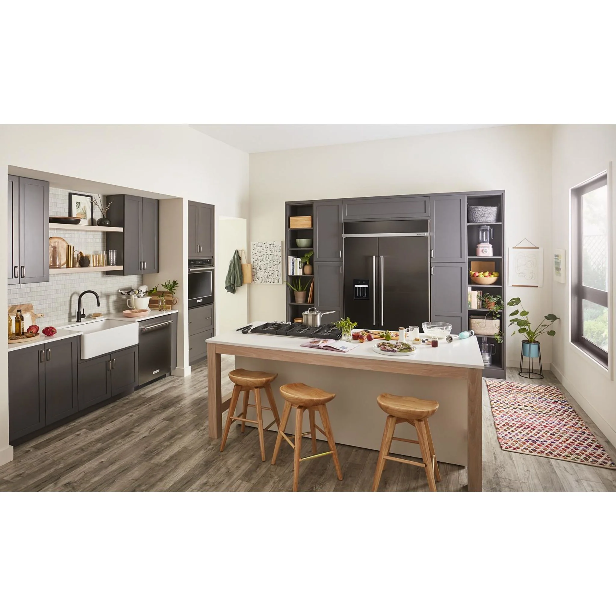 KitchenAid 29.4 cu.ft. 48" Built-In Side-by-Side Refrigerator with Ice and Water Dispenser - Black Stainless Steel with PrintShield™ Finish (KBSD708MBS) - Image 44