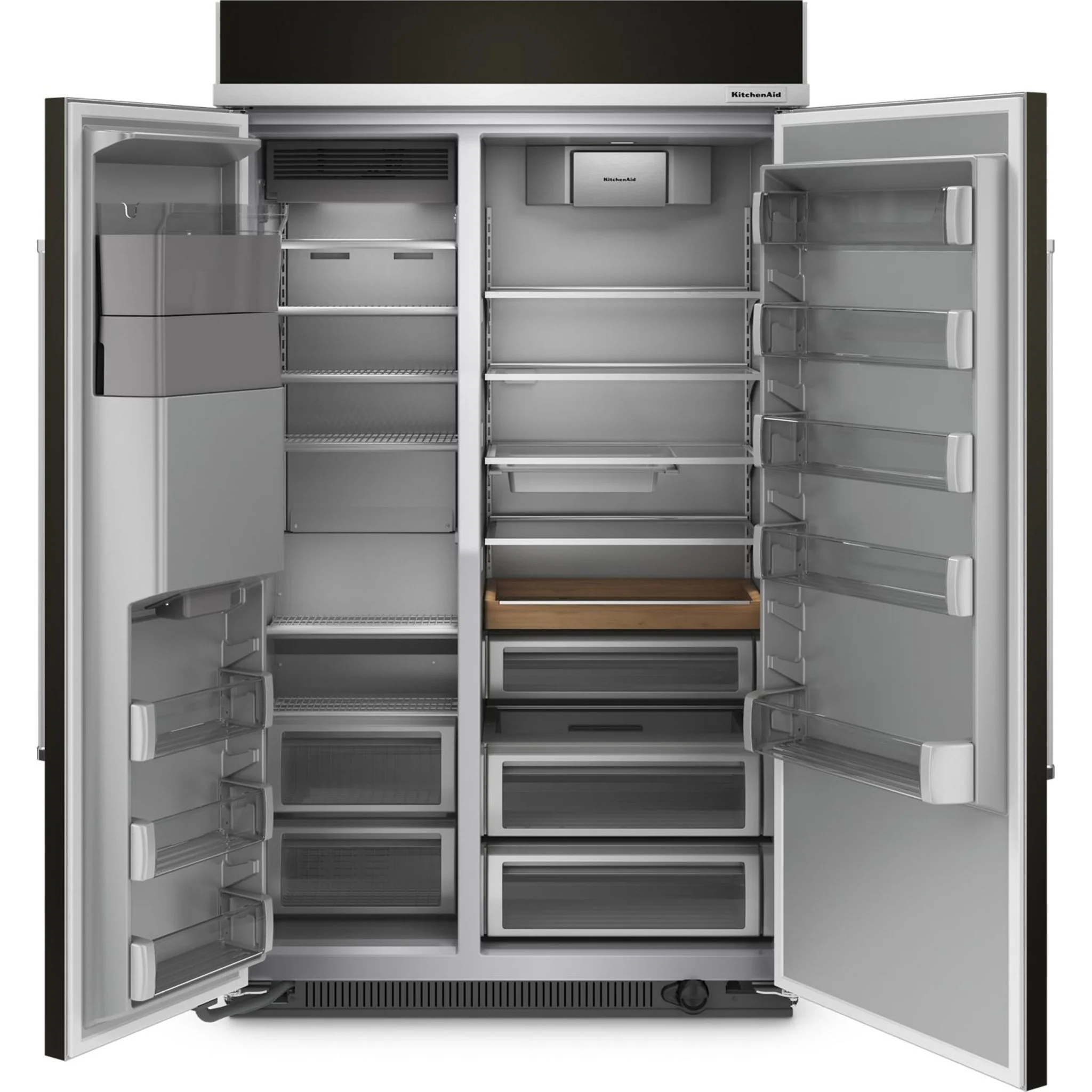 KitchenAid 29.4 cu.ft. 48" Built-In Side-by-Side Refrigerator with Ice and Water Dispenser - Black Stainless Steel with PrintShield™ Finish (KBSD708MBS) - Image 49