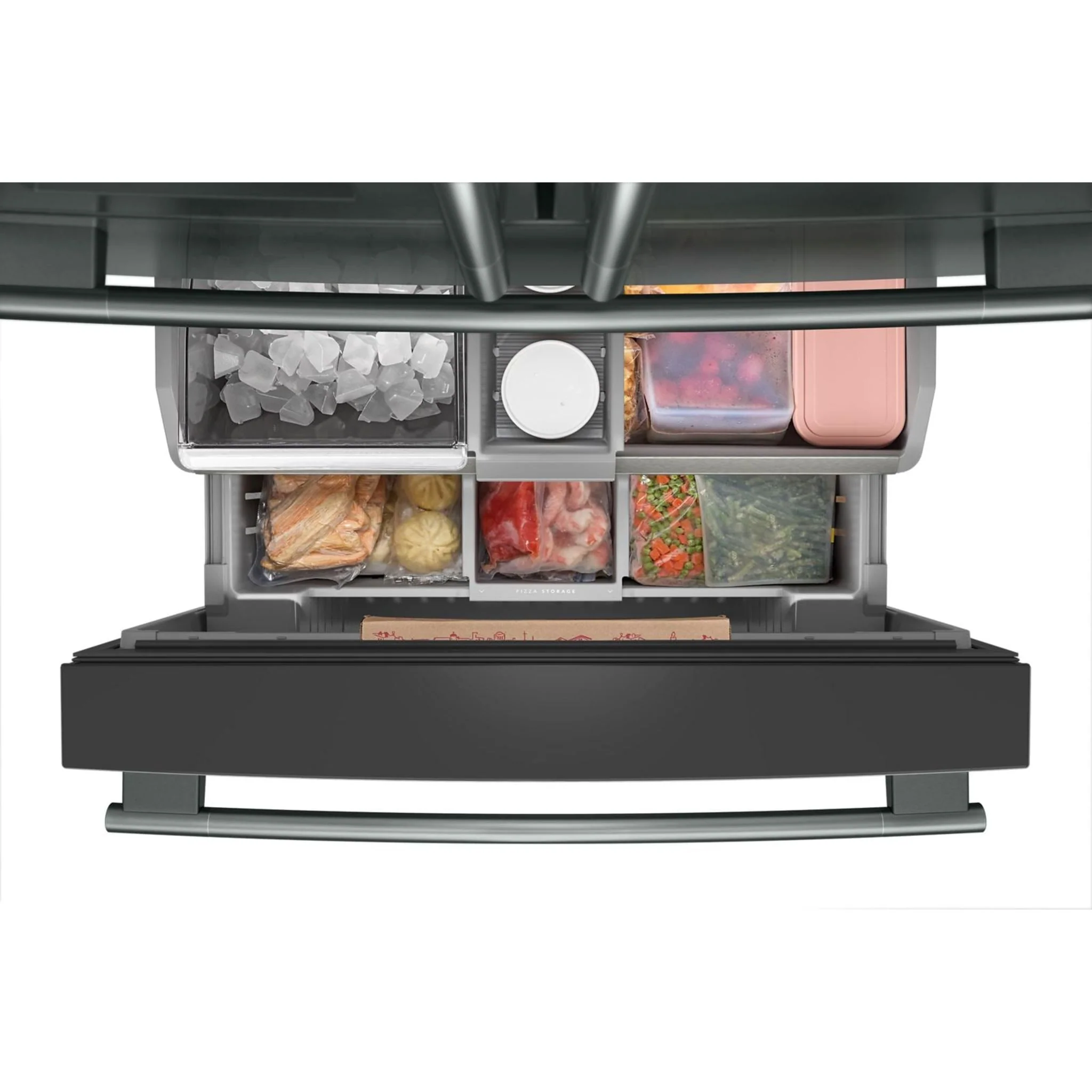 KitchenAid 29 cu. ft. French Door Refrigerator with Exterior Water and Ice and FreshChillFull-Width Refrigerated Drawer - Juniper (KRMF436SJP) - Image 8