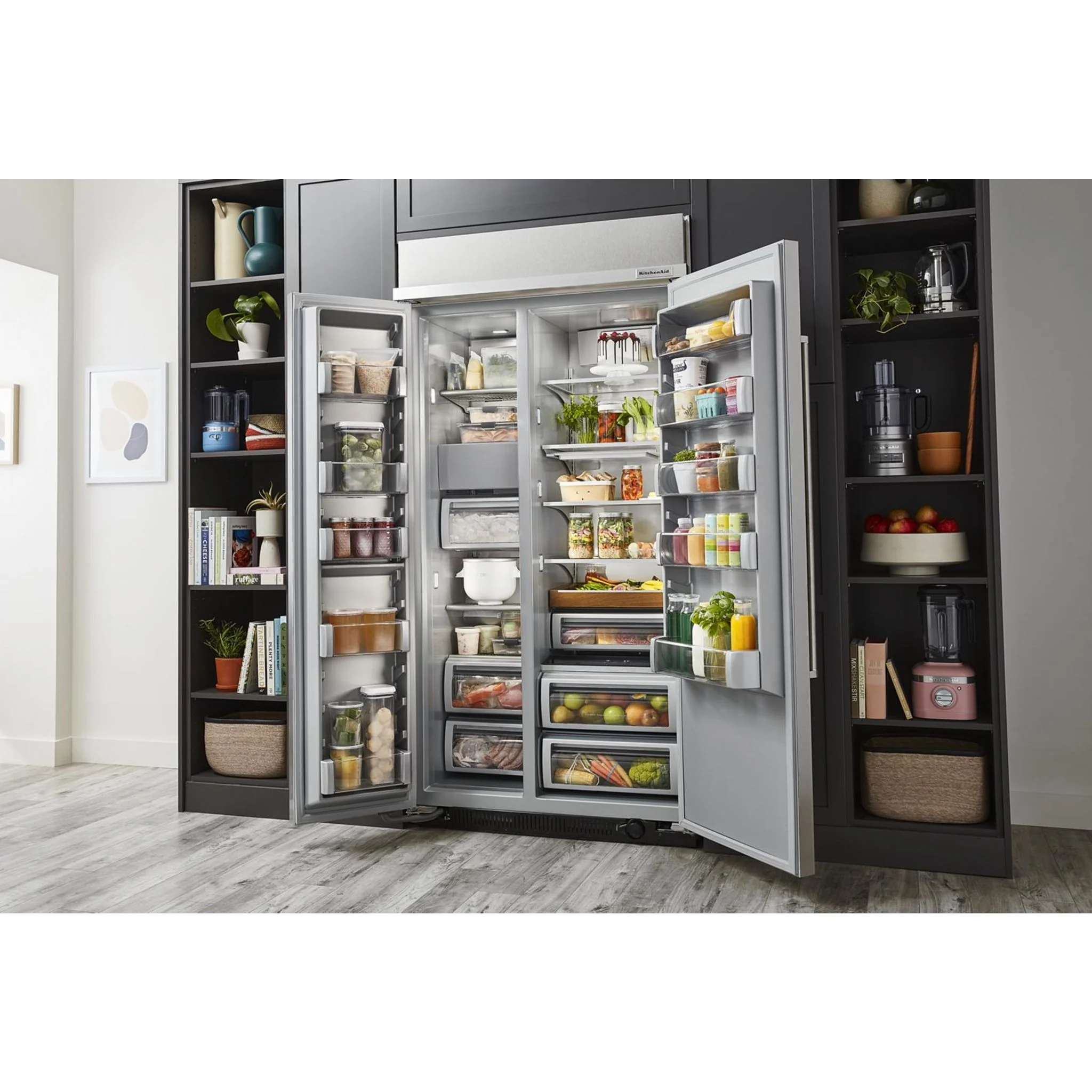 KitchenAid 30 cu.ft. 48"" Built-In Side-by-Side Refrigerator with Panel-Ready Doors - Panel Ready (KBSN708MPA) - Image 14