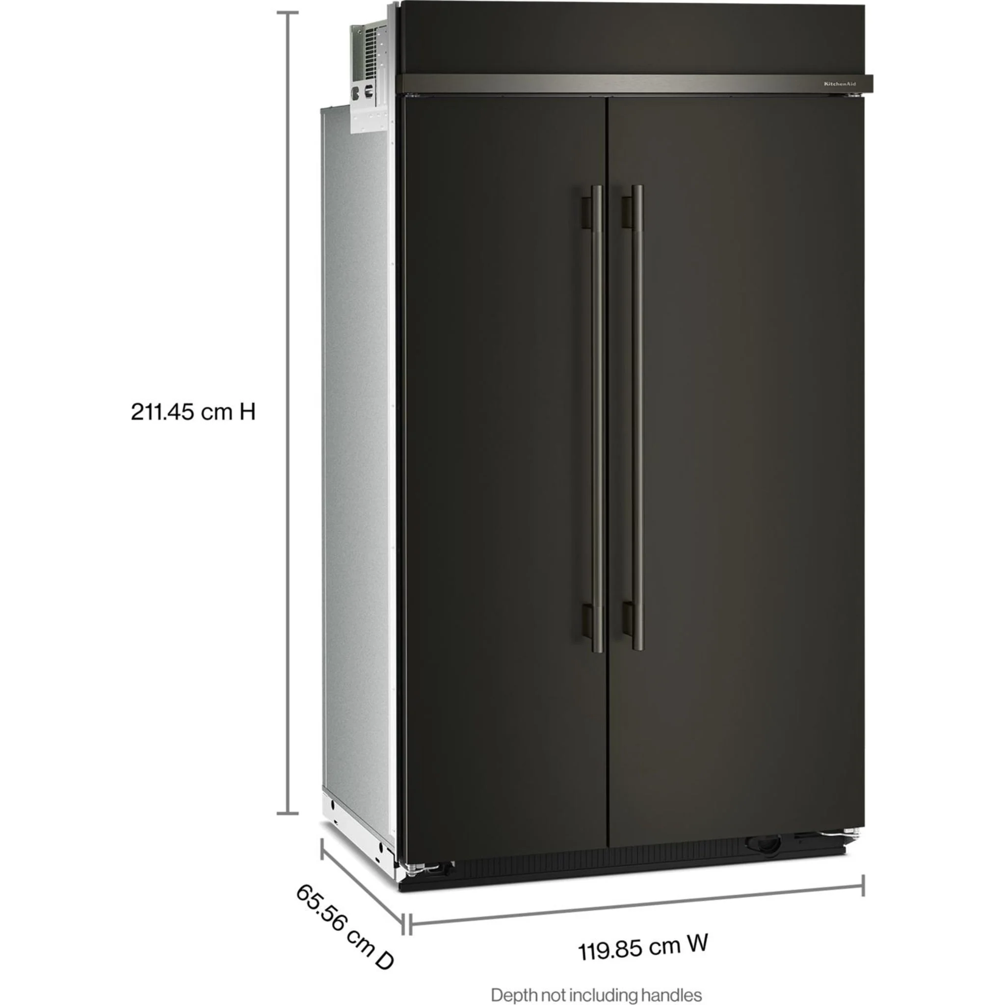 KitchenAid 30 Cu. Ft. 48" Built-In Side-by-Side Refrigerator with Platinum Interior - Black Ore (KBSN748SBE) - Image 11