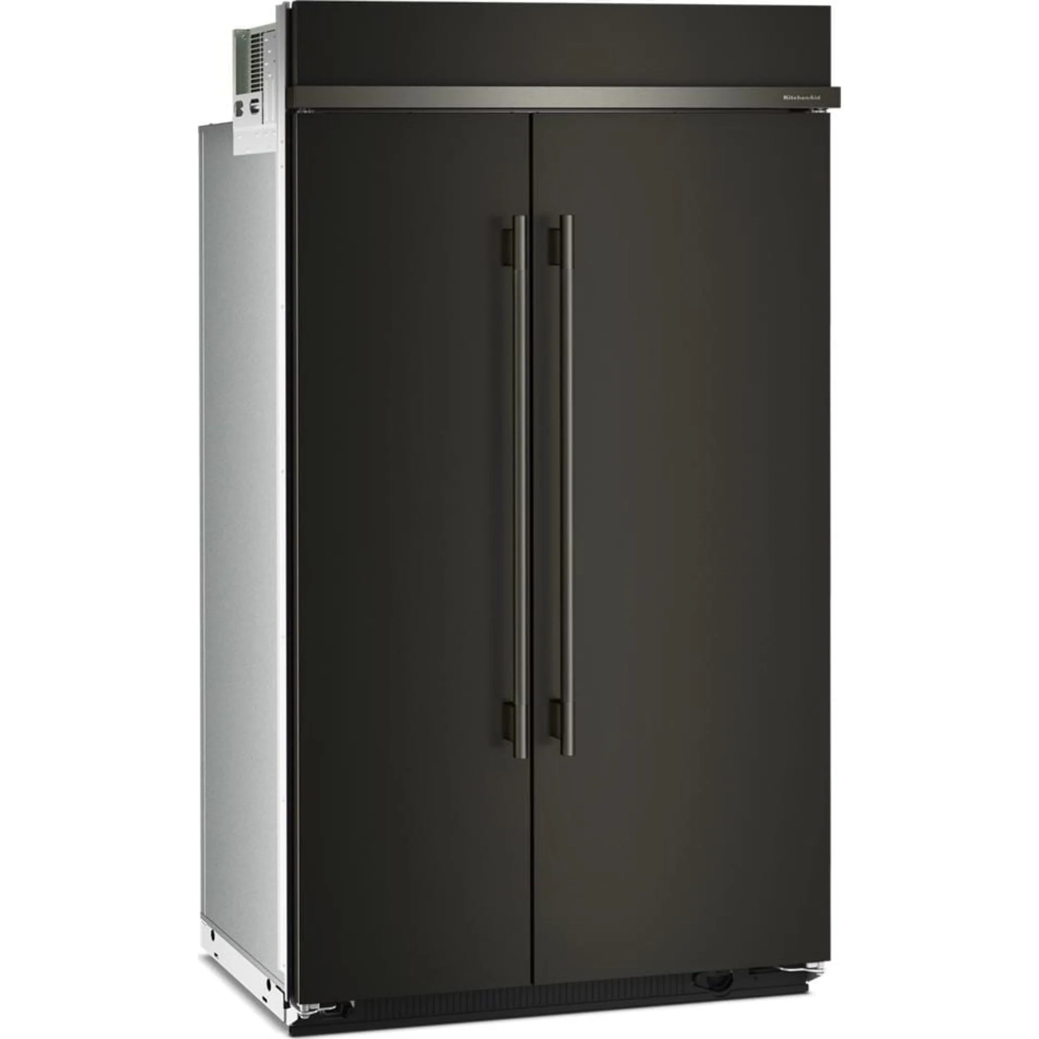 KitchenAid 30 Cu. Ft. 48" Built-In Side-by-Side Refrigerator with Platinum Interior - Black Ore (KBSN748SBE) - Image 4