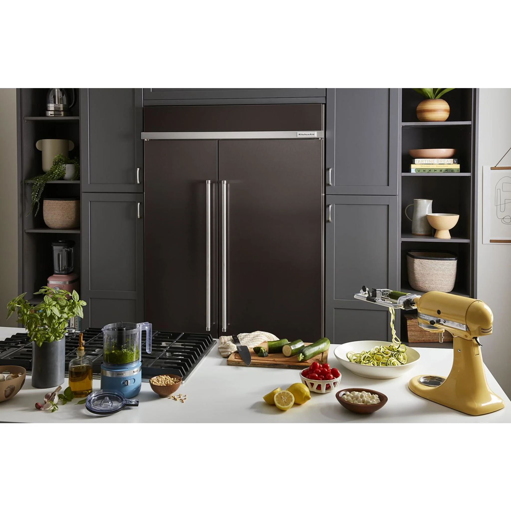 KitchenAid 30 cu.ft. 48" Built-In Side-by-Side Refrigerator with PrintShield Finish - Black Stainless Steel with PrintShield™ Finish (KBSN708MBS) - Image 23