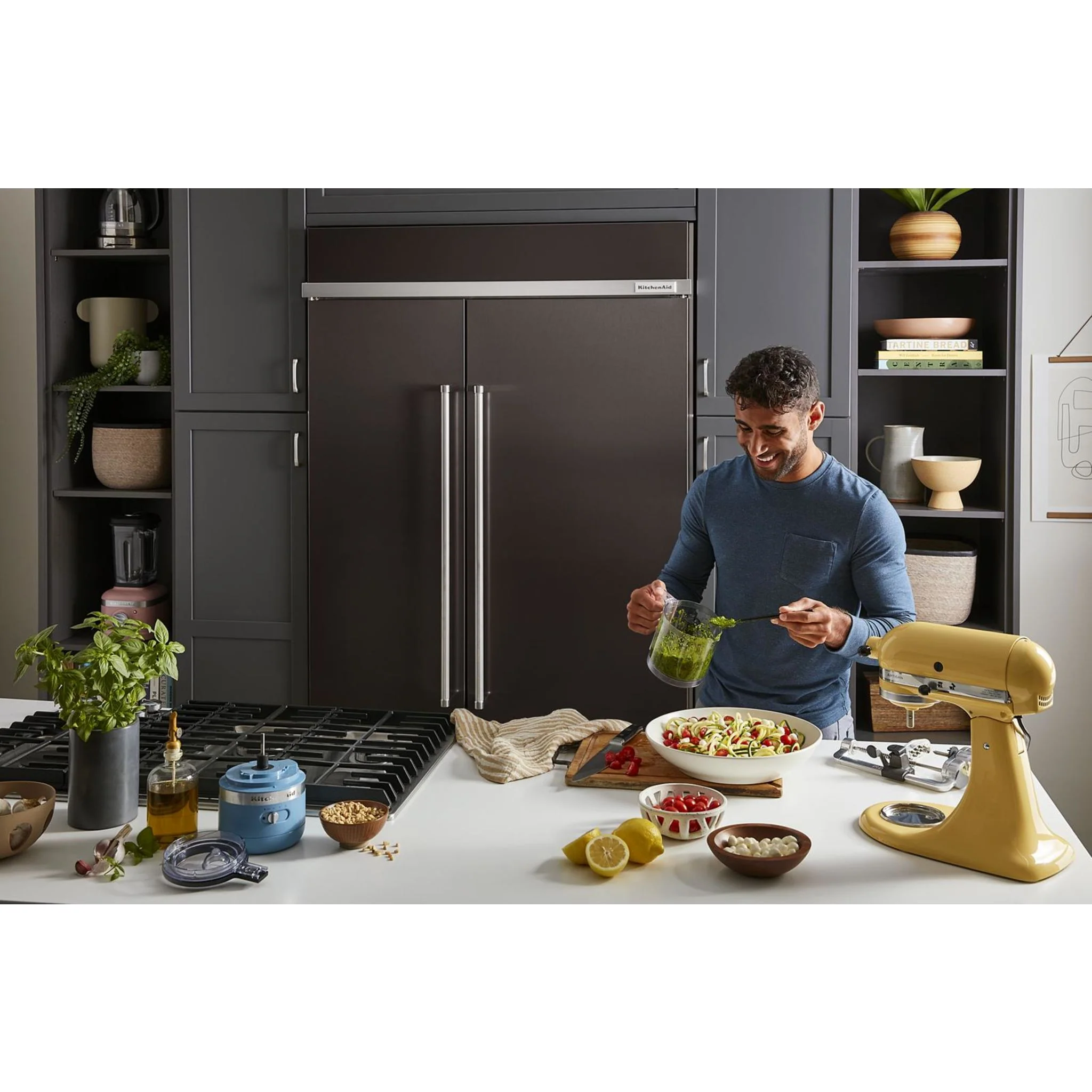 KitchenAid 30 cu.ft. 48" Built-In Side-by-Side Refrigerator with PrintShield Finish - Black Stainless Steel with PrintShield™ Finish (KBSN708MBS) - Image 29