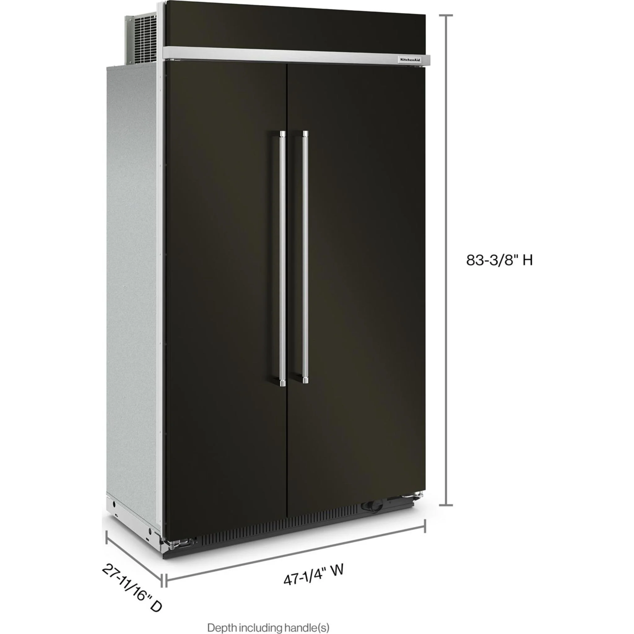 KitchenAid 30 cu.ft. 48" Built-In Side-by-Side Refrigerator with PrintShield Finish - Black Stainless Steel with PrintShield™ Finish (KBSN708MBS) - Image 52