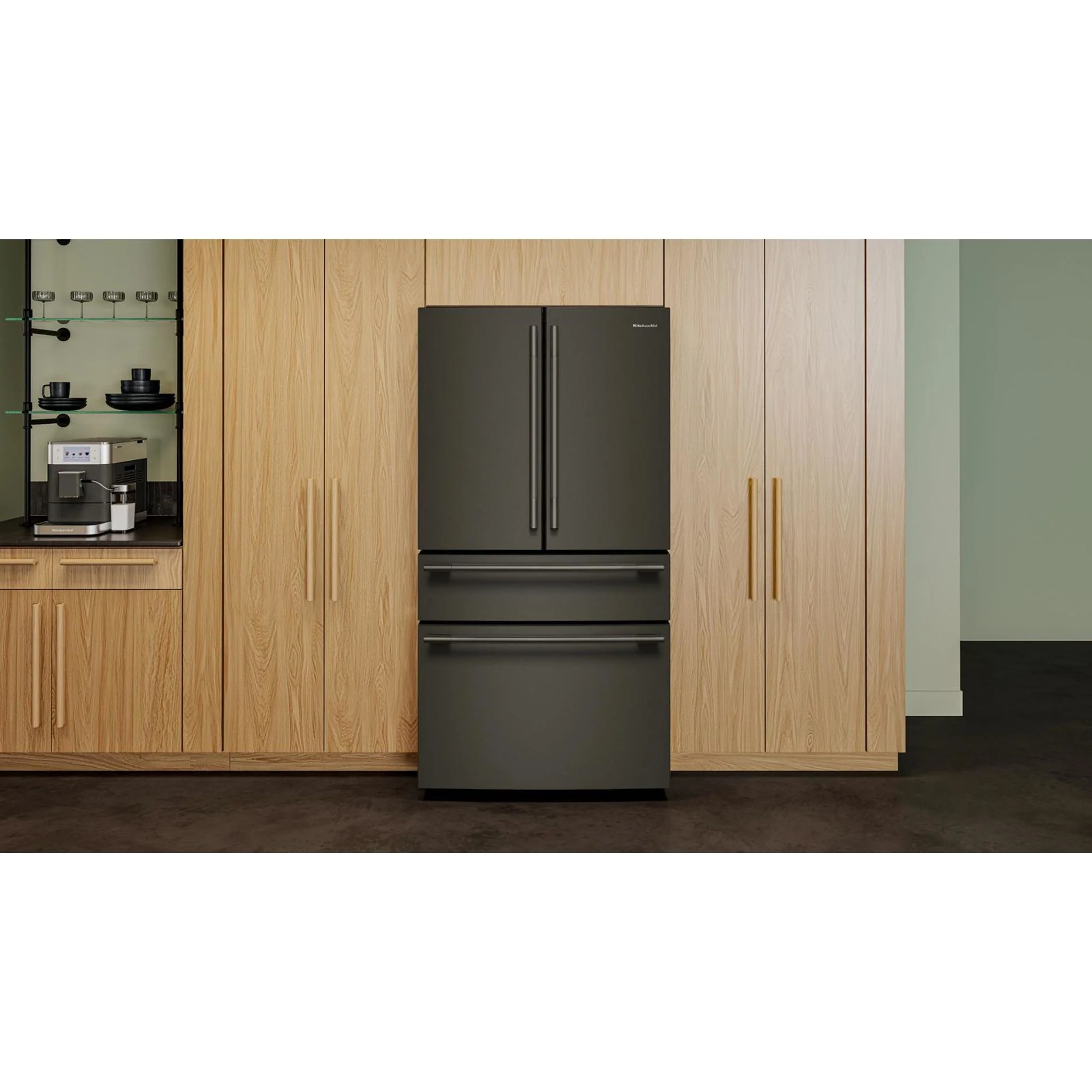 KitchenAid 30 cu. ft. French Door Refrigerator with Exterior Water and Ice - Black Ore (KRFF436SBE) - Image 16