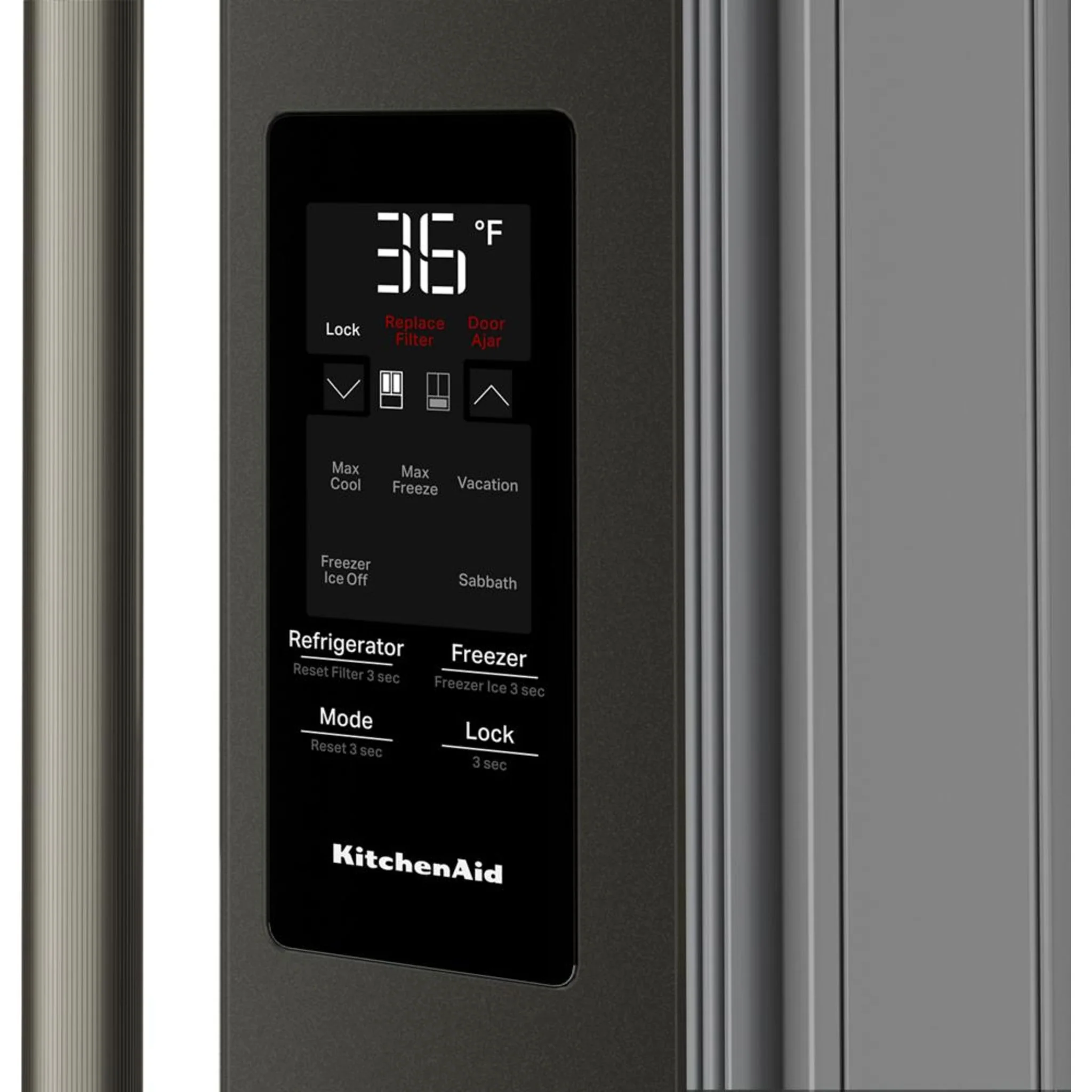 KitchenAid 30 cu. ft. French Door Refrigerator with Exterior Water and Ice - Black Ore (KRFF436SBE) - Image 19