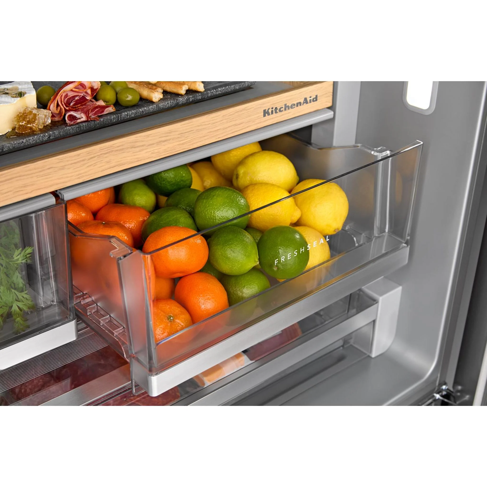 KitchenAid 30 cu. ft. French Door Refrigerator with Exterior Water and Ice - Black Ore (KRFF436SBE) - Image 8