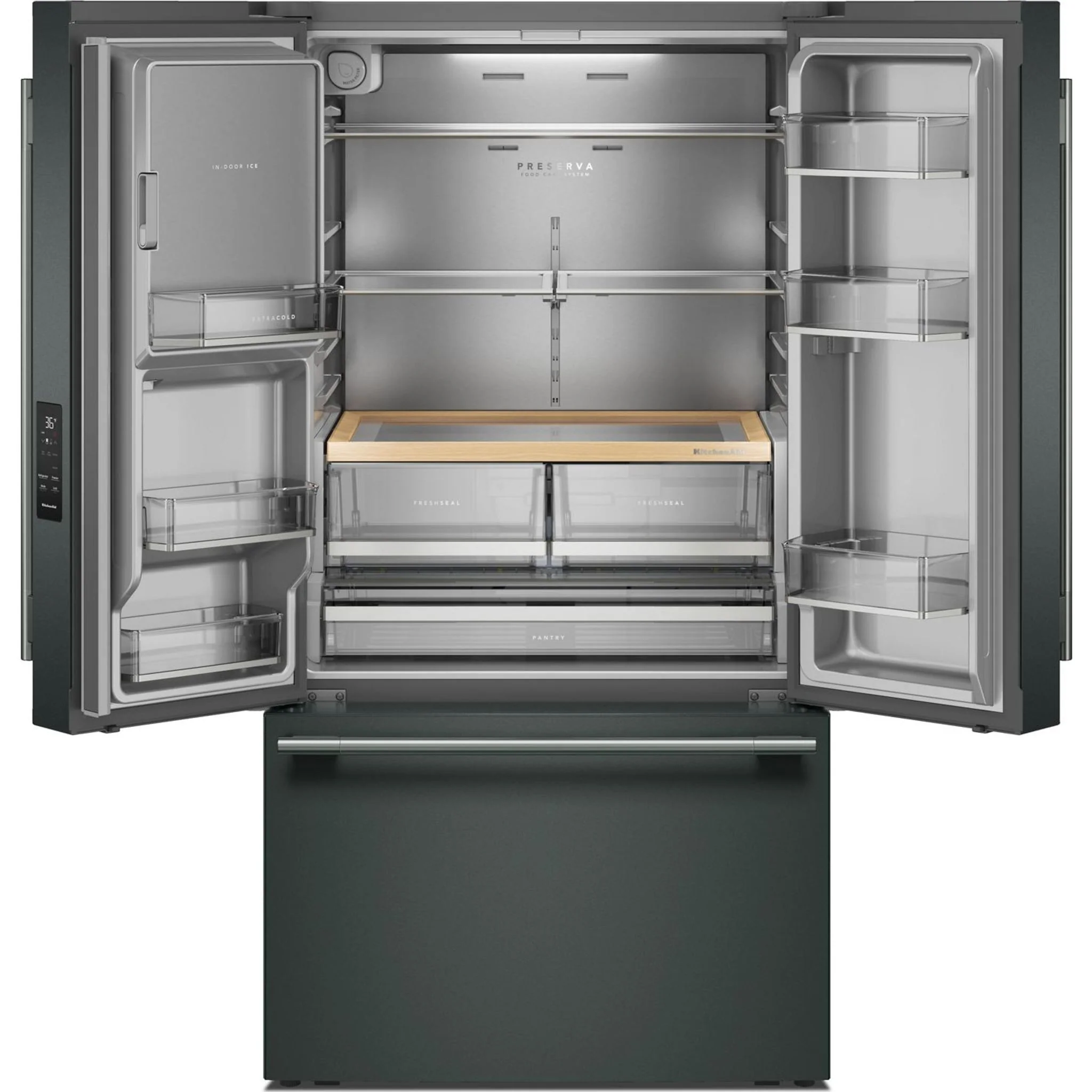 KitchenAid 30 cu. ft. French Door Refrigerator with Exterior Water and Ice - Juniper (KRFF436SJP) - Image 14