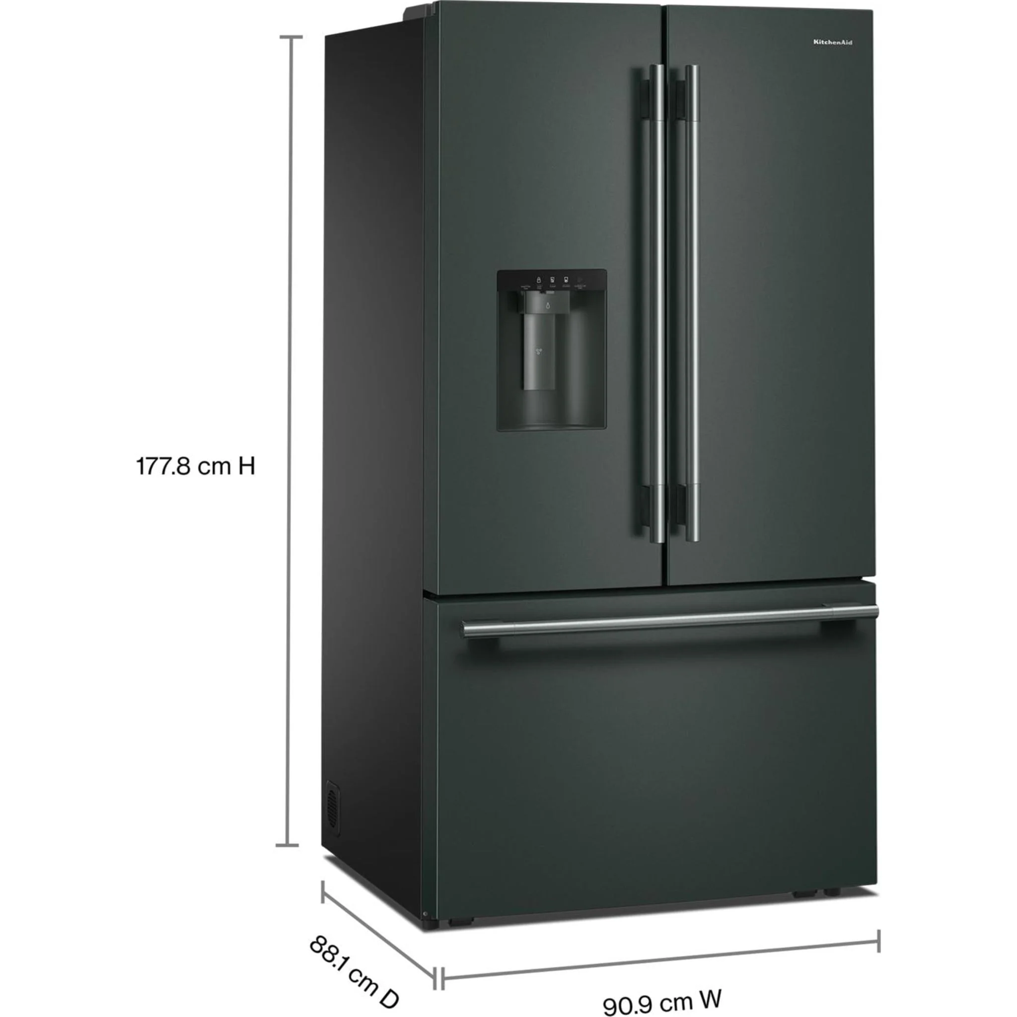 KitchenAid 30 cu. ft. French Door Refrigerator with Exterior Water and Ice - Juniper (KRFF436SJP) - Image 15