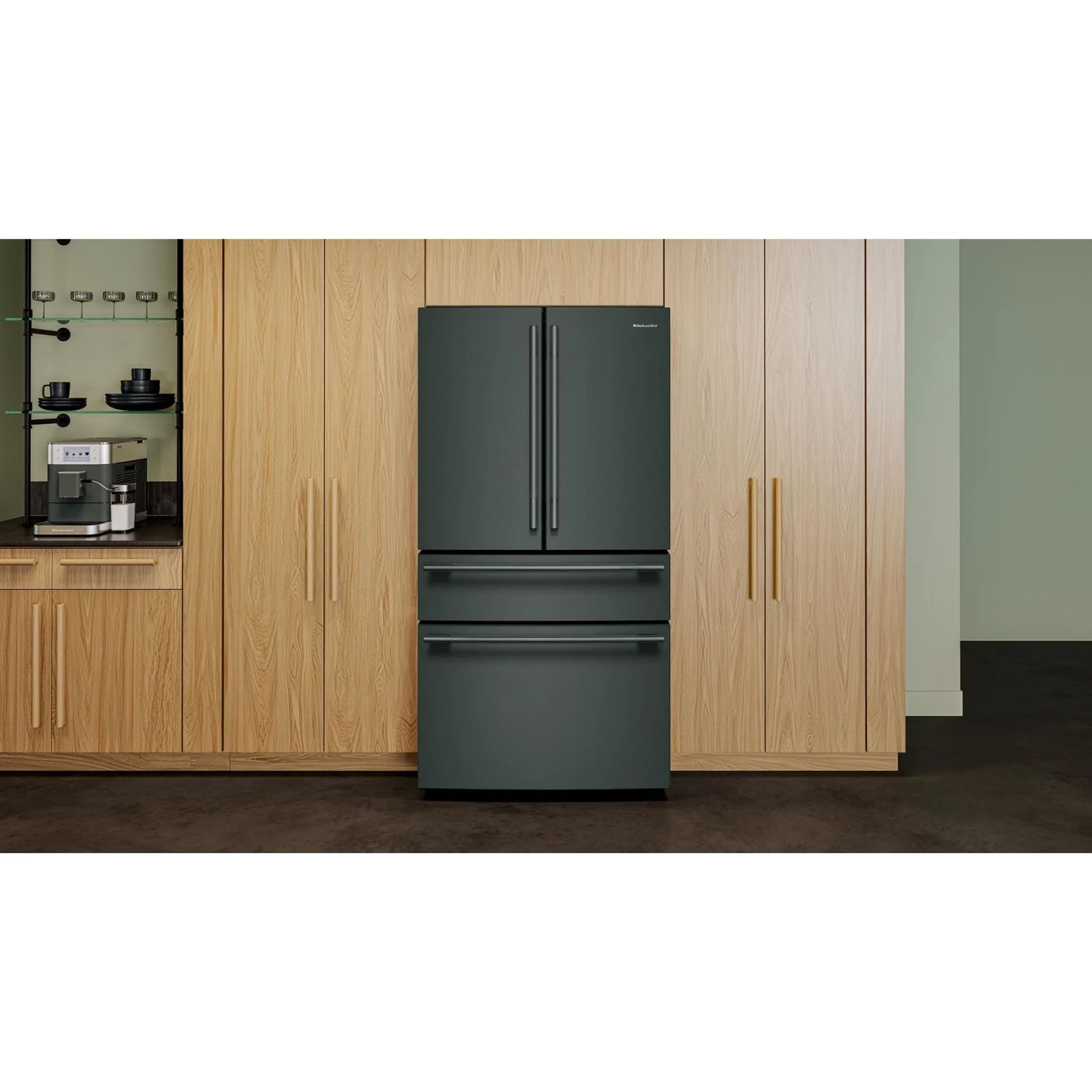 KitchenAid 30 cu. ft. French Door Refrigerator with Exterior Water and Ice - Juniper (KRFF436SJP) - Image 7