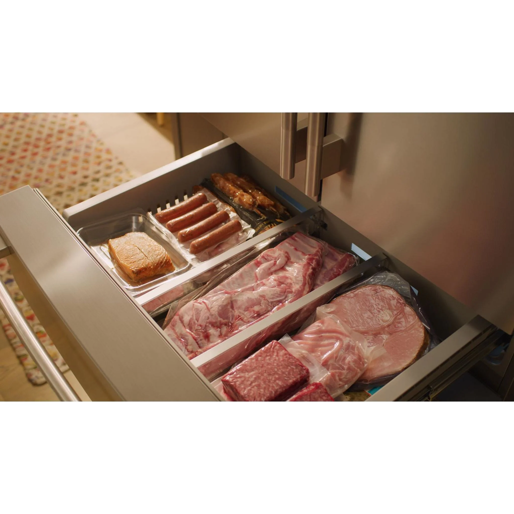 KitchenAid 30 cu. ft. French Door Refrigerator with Interior Water and Ice and FreshChillFull-Width Refrigerated Drawer - PrintShield Stainless (KRMF336SPS) - Image 11