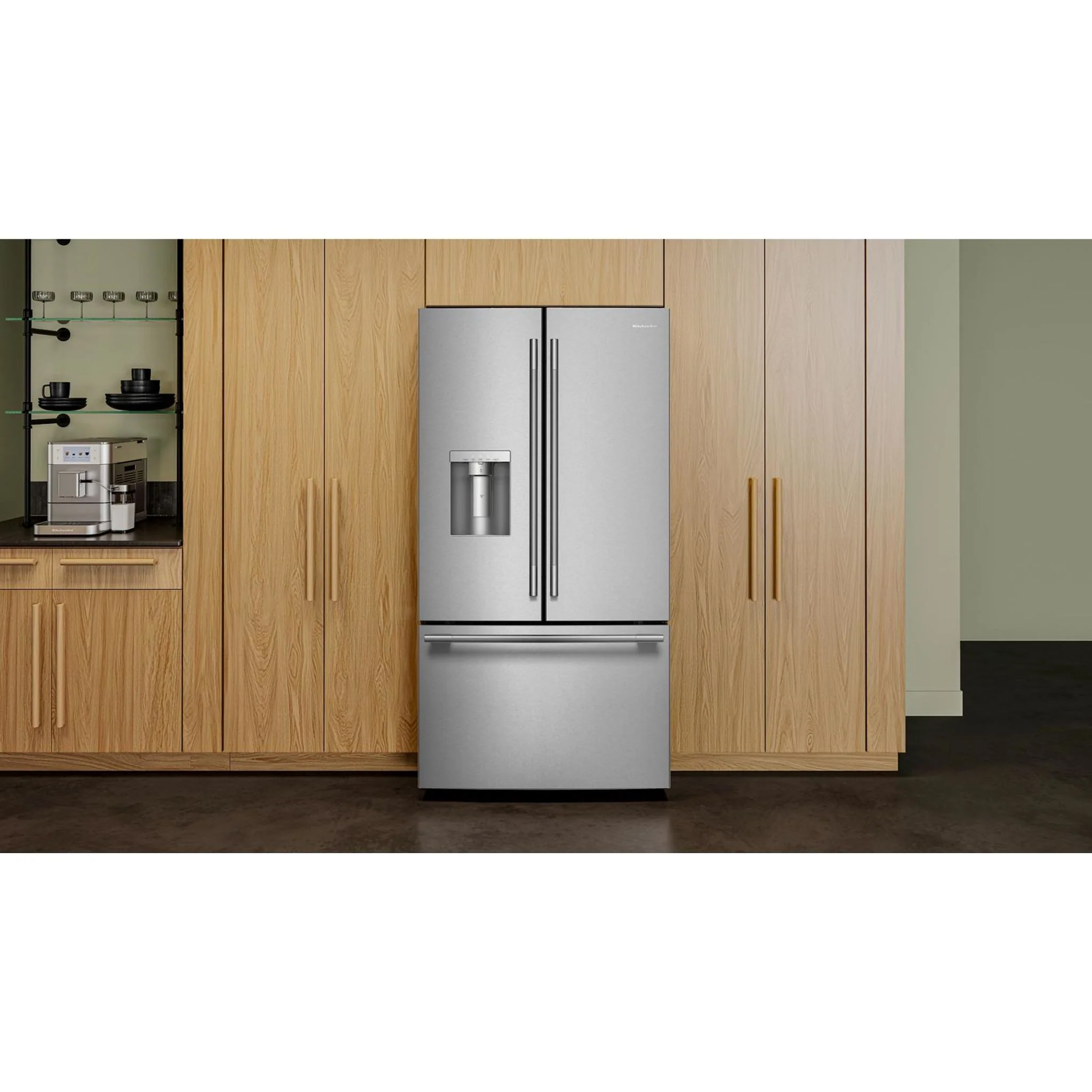 KitchenAid 30 cu. ft. French Door Refrigerator with Interior Water and Ice and FreshChillFull-Width Refrigerated Drawer - PrintShield Stainless (KRMF336SPS) - Image 15