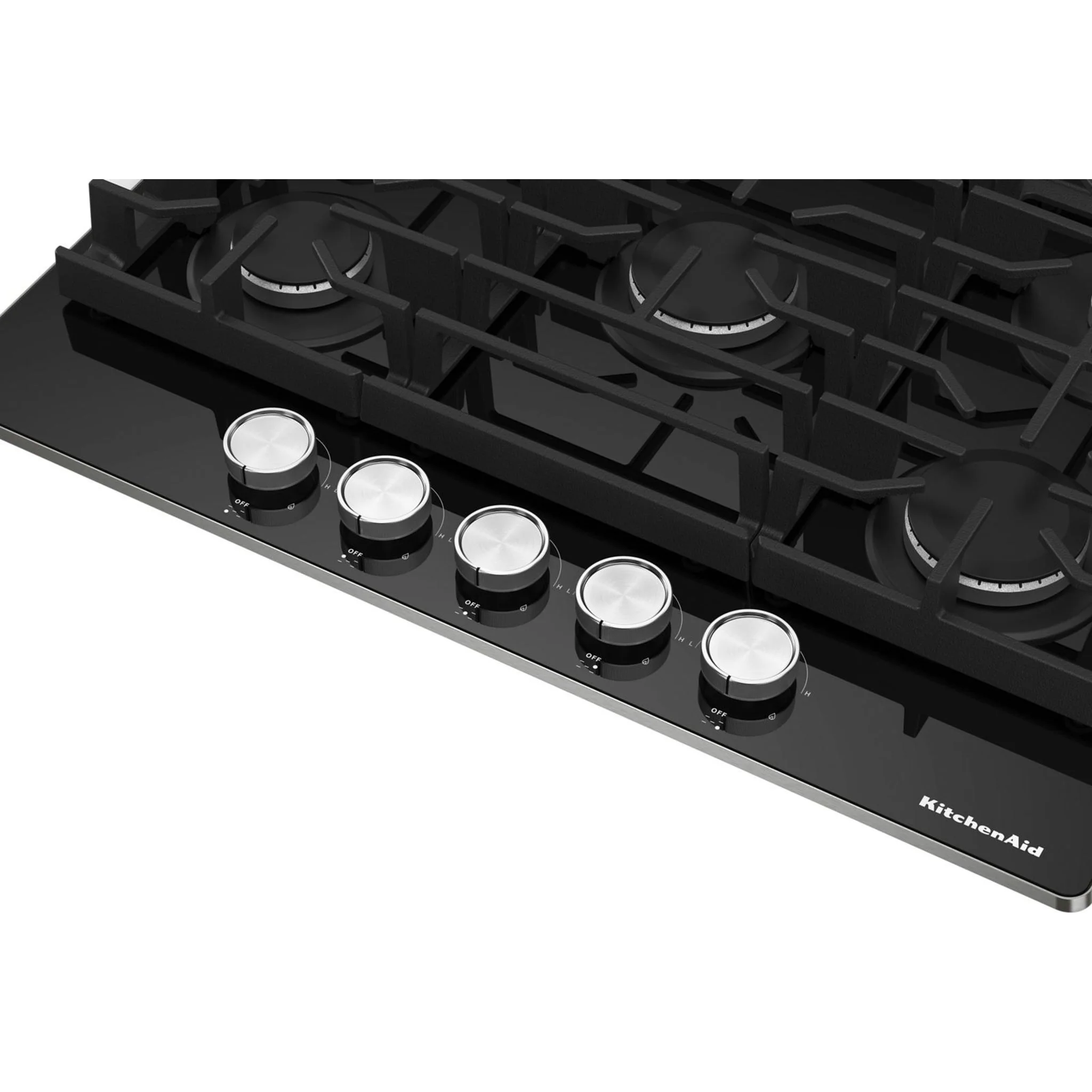 KitchenAid 30" Gas-on-Glass Cooktop -Black (KCGG530PBL) - Image 6