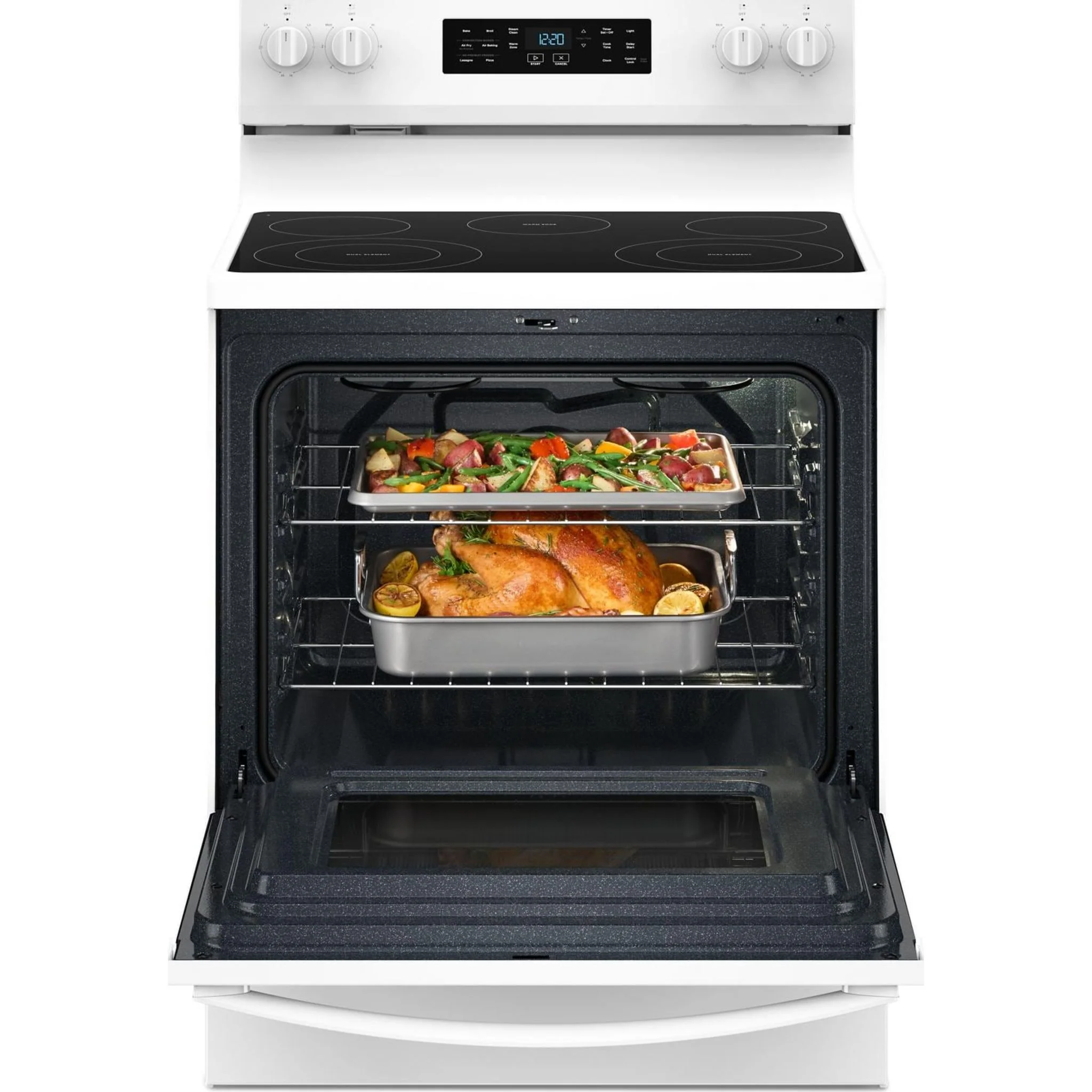 Whirlpool 30-inch Electric Range with Air Cooking Technology -White (YWFES4530SW) - Image 13