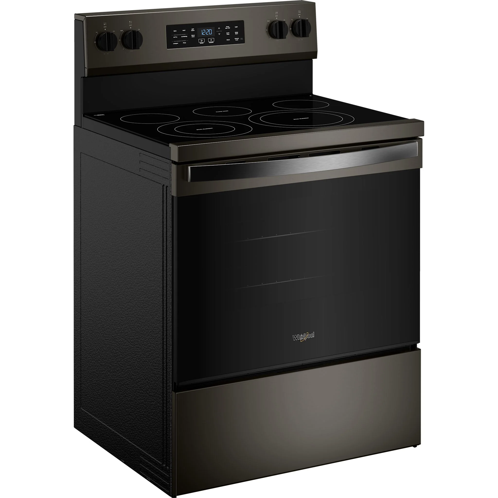 Whirlpool 30-inch Electric Range with Air Cooking Technology -Black-on-Stainless (YWFES5730SV) - Image 2