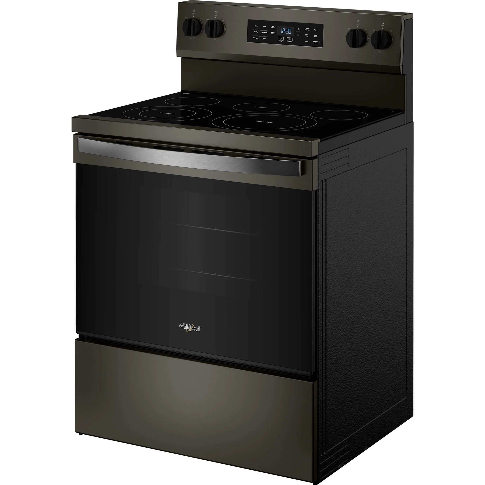 Whirlpool 30-inch Electric Range with Air Cooking Technology -Black-on-Stainless (YWFES5730SV) - Image 3
