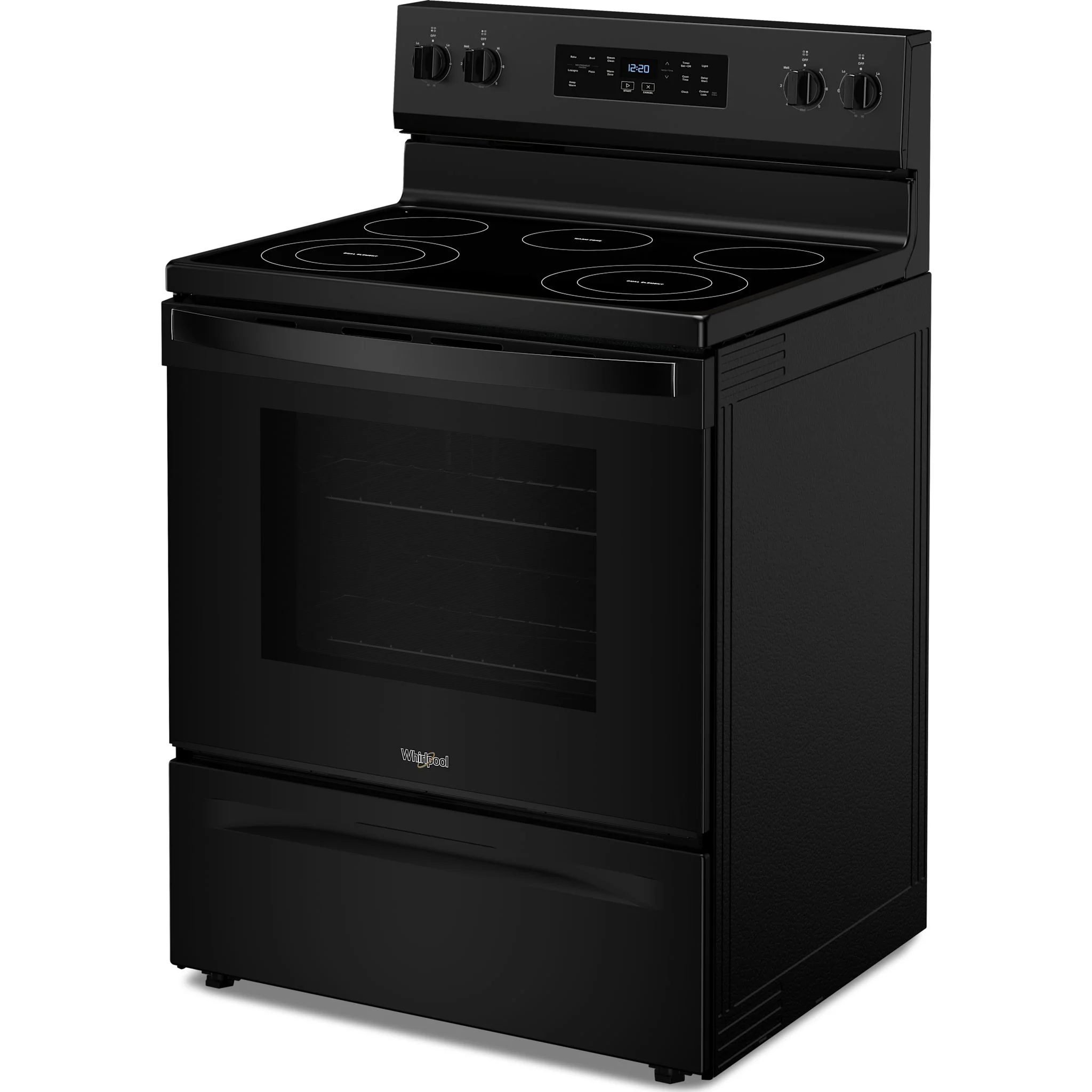 Whirlpool 30-inch Electric Range with Steam Clean - Black (YWFES3330RB) - Image 3