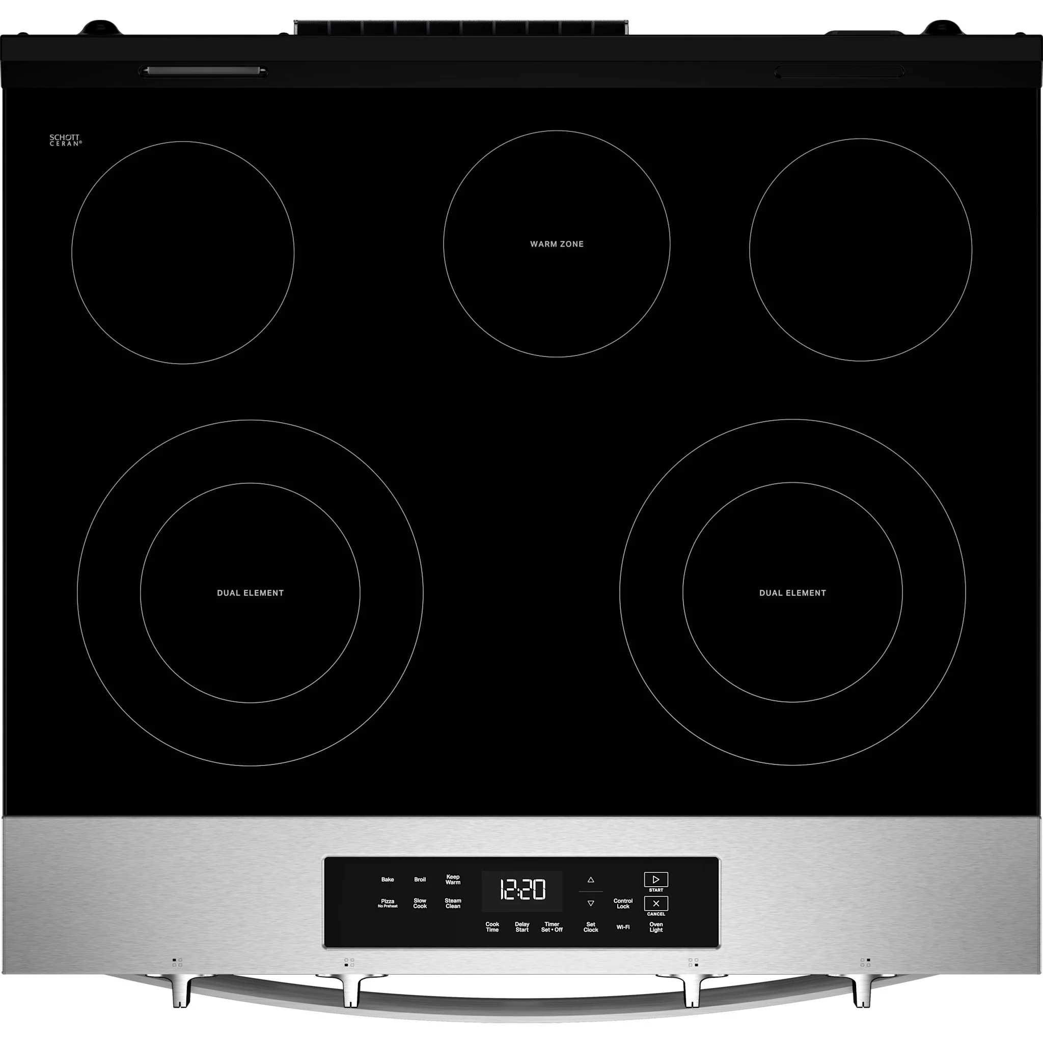 Whirlpool 30-inch Electric Smart Range with No Preheat Mode and Steam Clean - Stainless Steel (YWSES3330TS) - Image 3