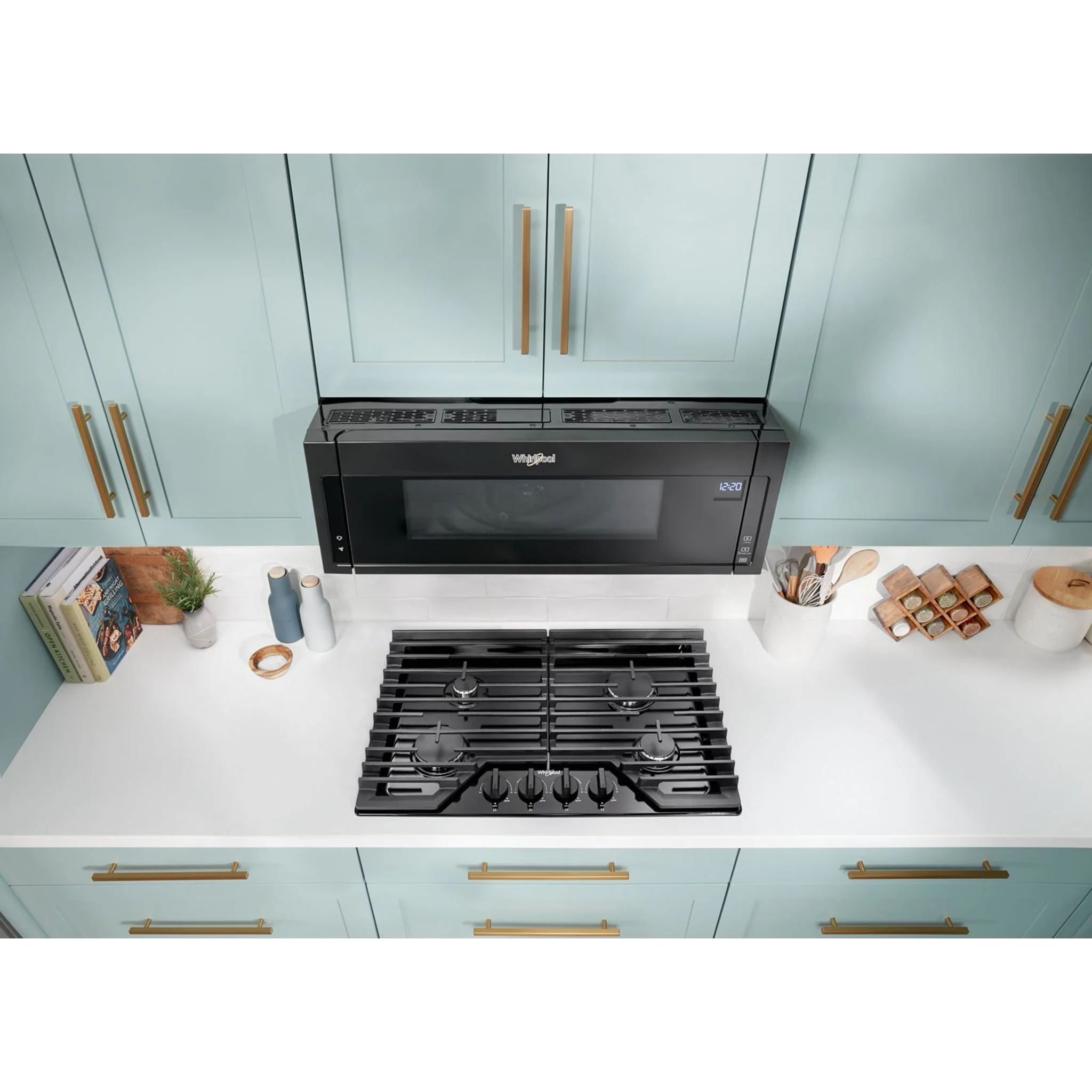 Whirlpool 30-inch Gas Cooktop with EZ-2-LiftHinged Cast-Iron Grates -Black (WCGK5030PB) - Image 3