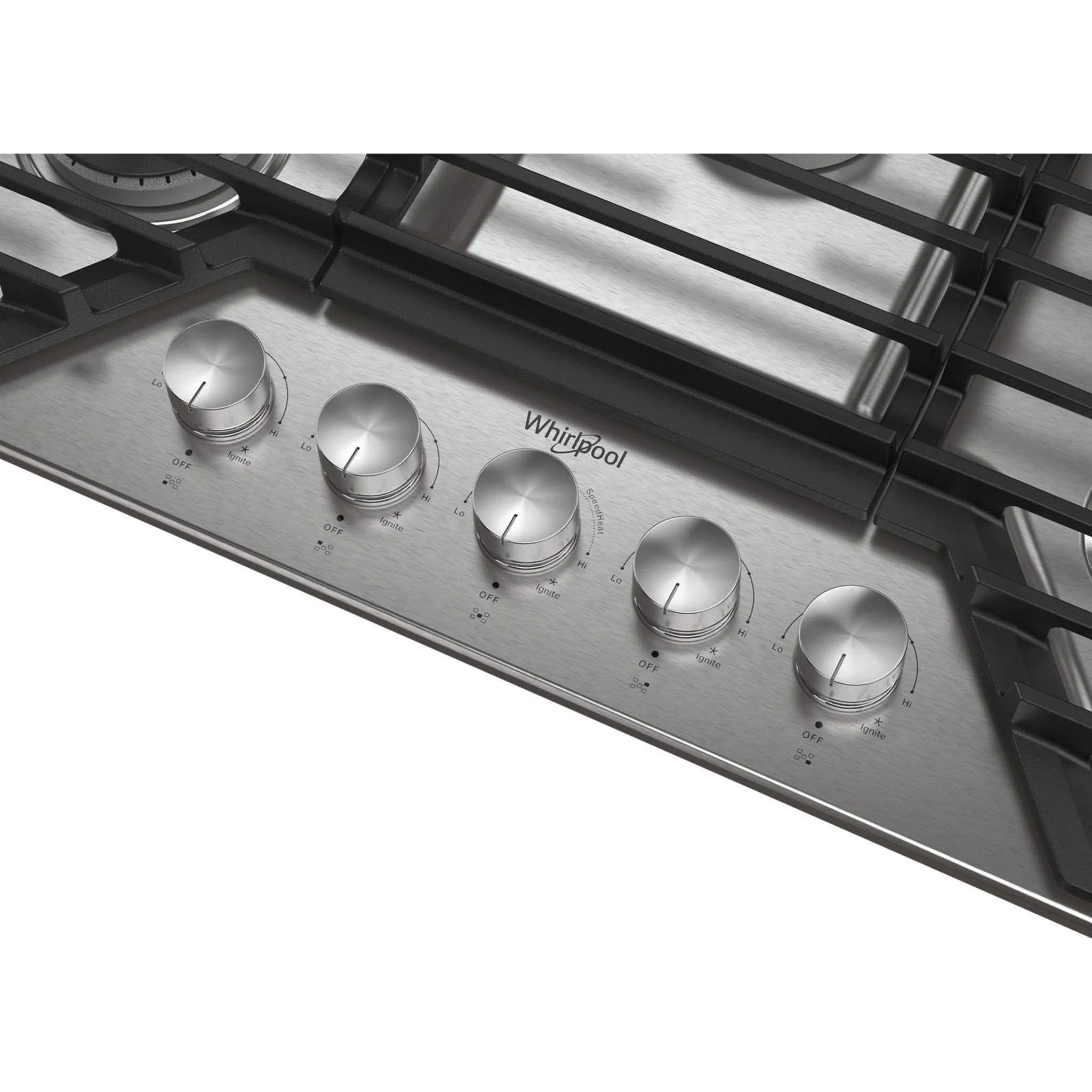 Whirlpool 30-inch Gas Cooktop with Fifth Burner -Stainless Steel (WCGK7030PS) - Image 11