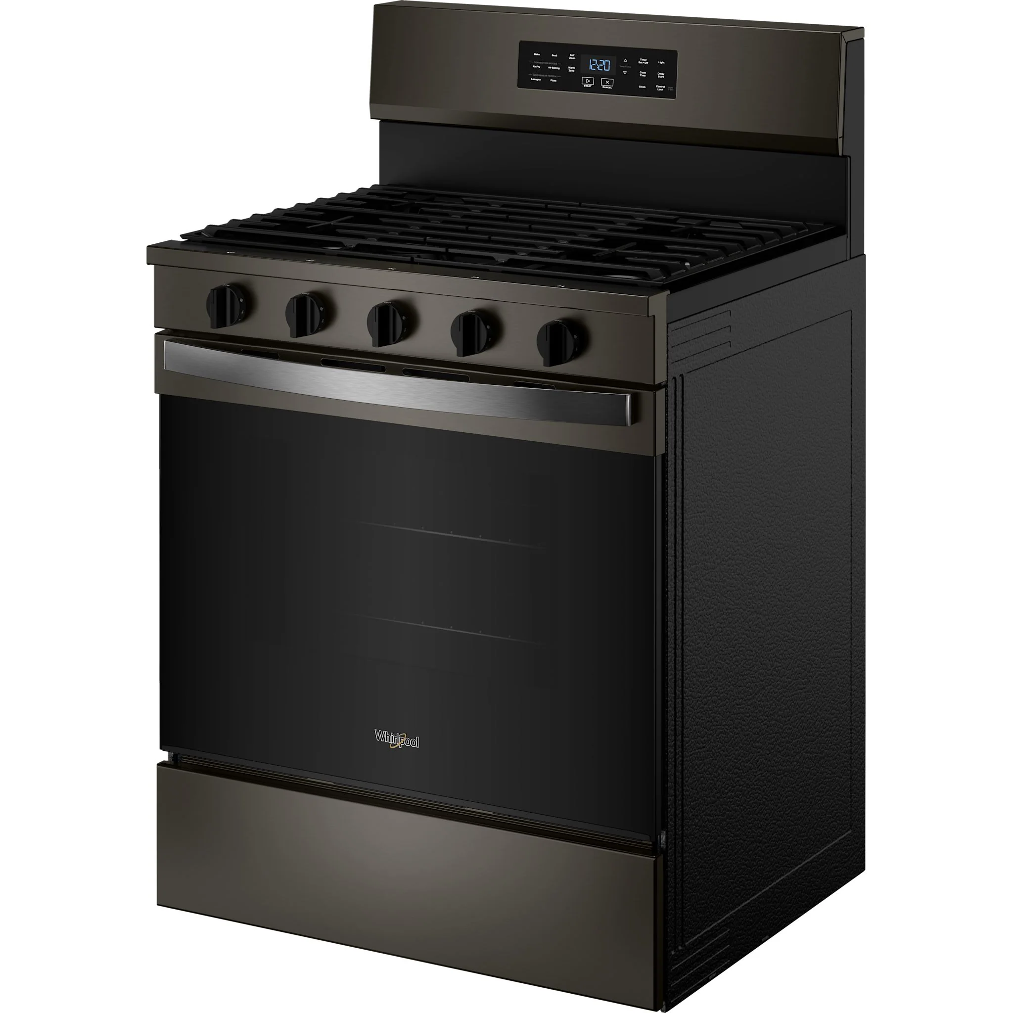 Whirlpool 30-inch Gas Range with Air Cooking Technology - Black-on-Stainless (WFGS5730SV) - Image 3
