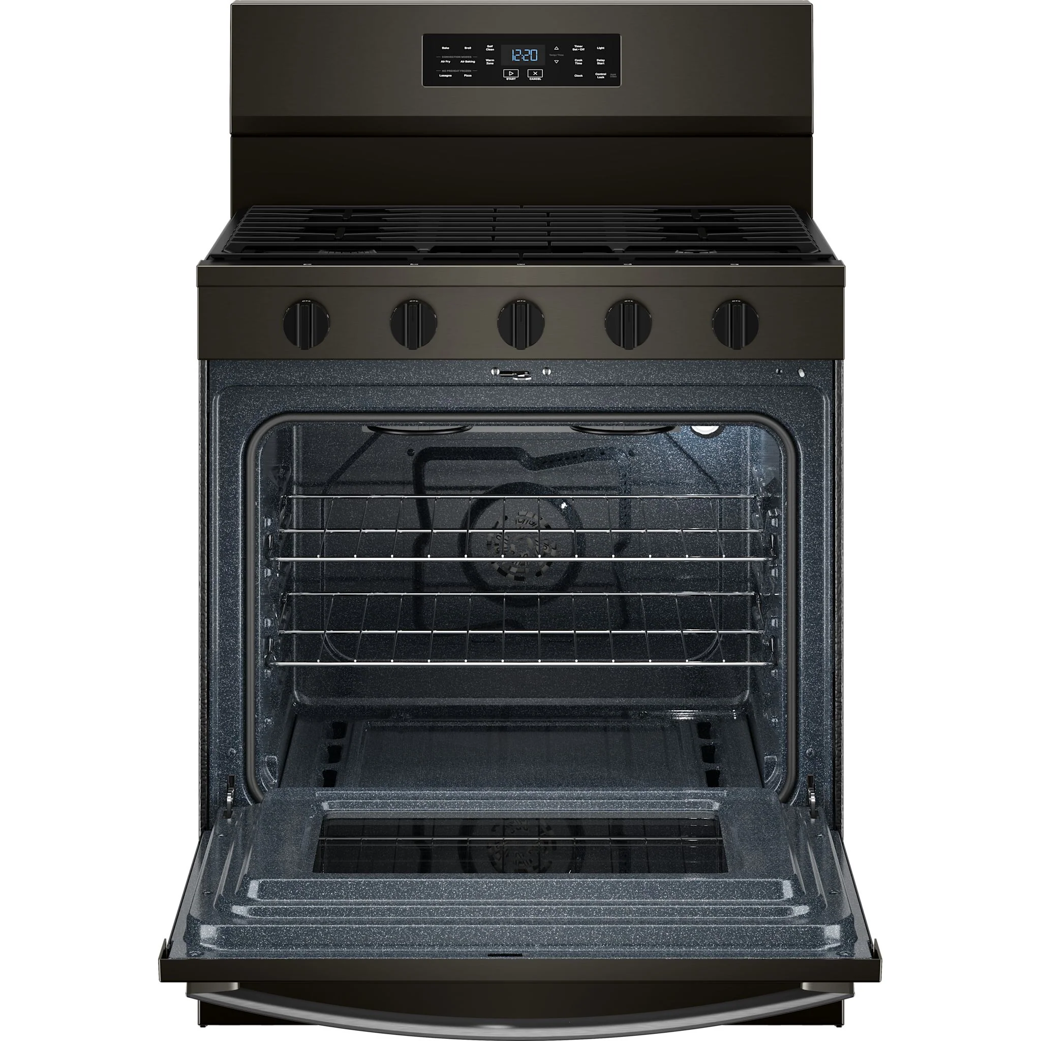 Whirlpool 30-inch Gas Range with Air Cooking Technology - Black-on-Stainless (WFGS5730SV) - Image 9