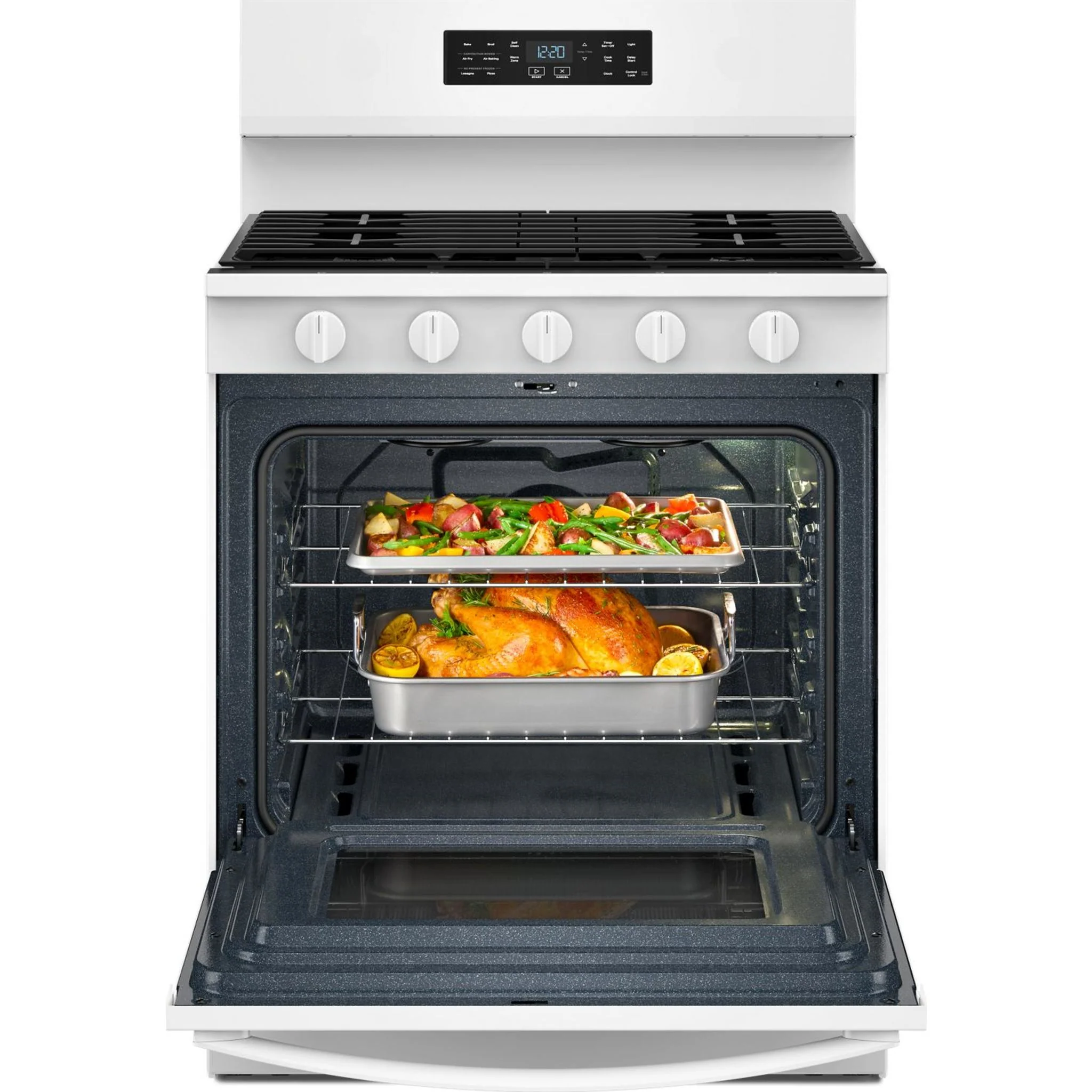 Whirlpool 30-inch Gas Range with Air Cooking Technology - White (WFGS5730SW) - Image 7