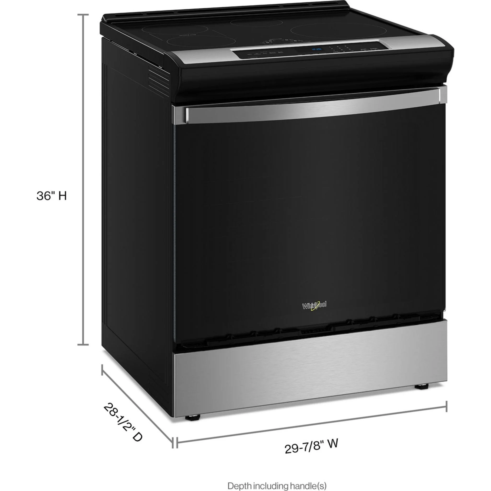 Whirlpool 30-inch Induction Range with No Preheat Air Fry -Black W/Stainless (WSIS5030RV) - Image 8