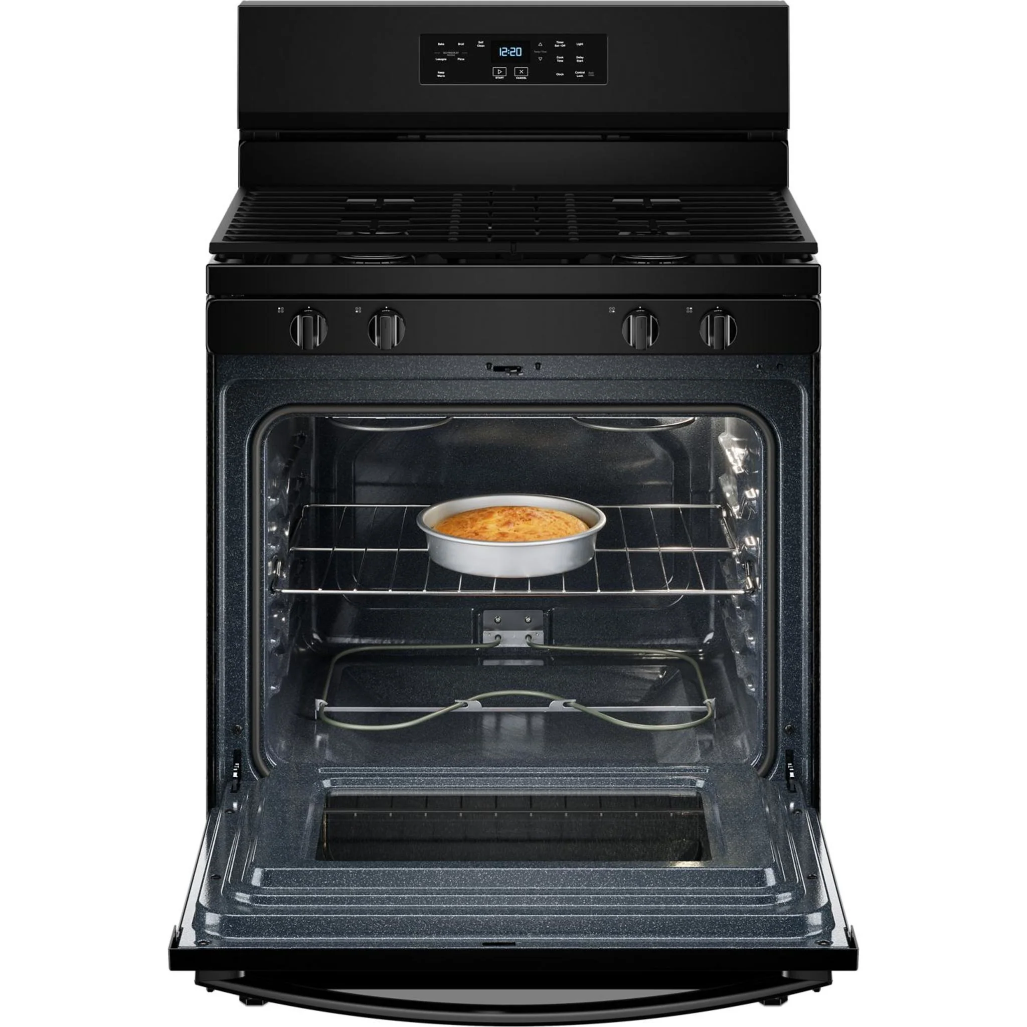 Whirlpool 30-inch Self Clean Gas Range with No Preheat Mode -Black (WFGS3530RB) - Image 4