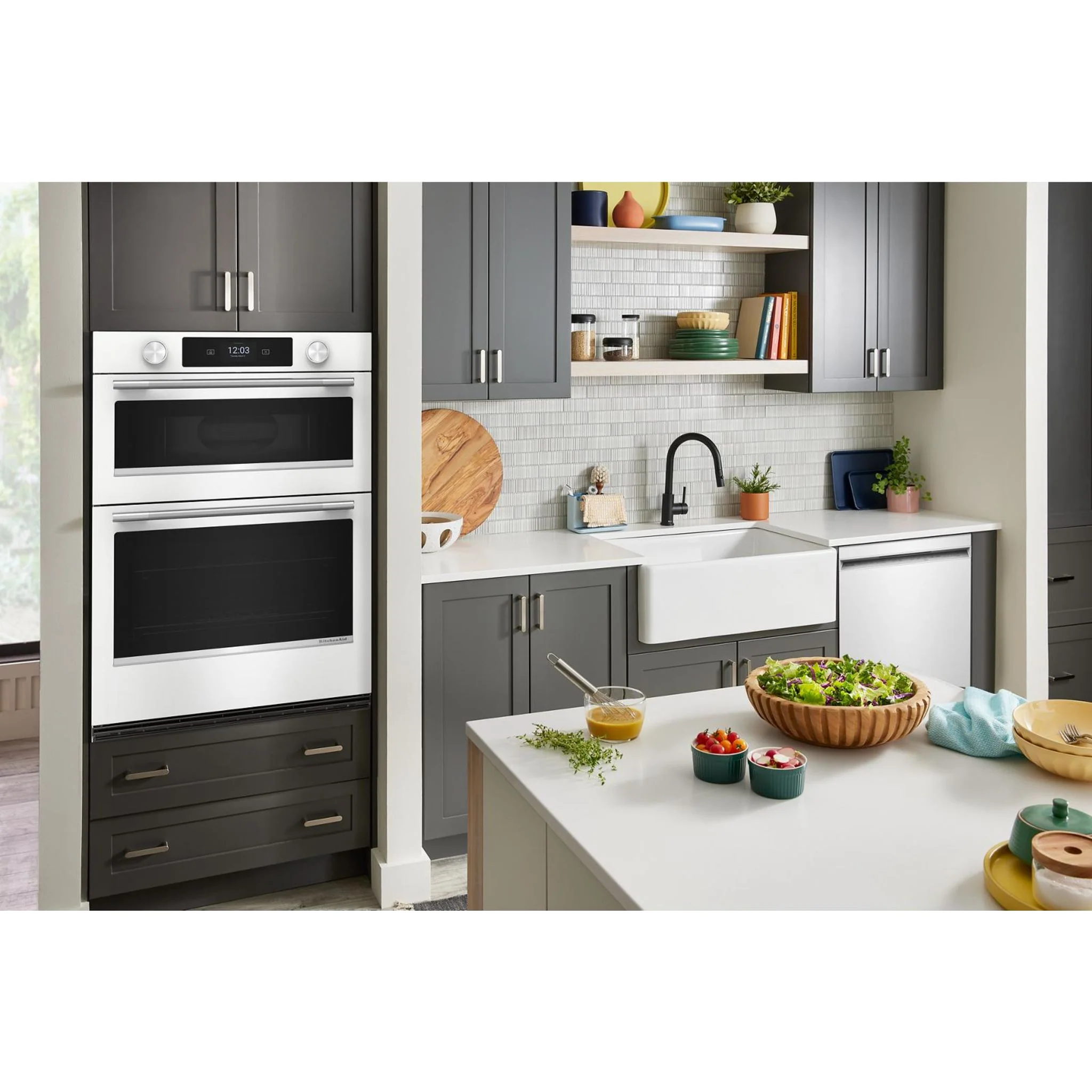 KitchenAid 30-inch Smart Electric Combo Wall Oven with Assisted Cooking Modes - White - White (KOEC730SWH) - Image 11