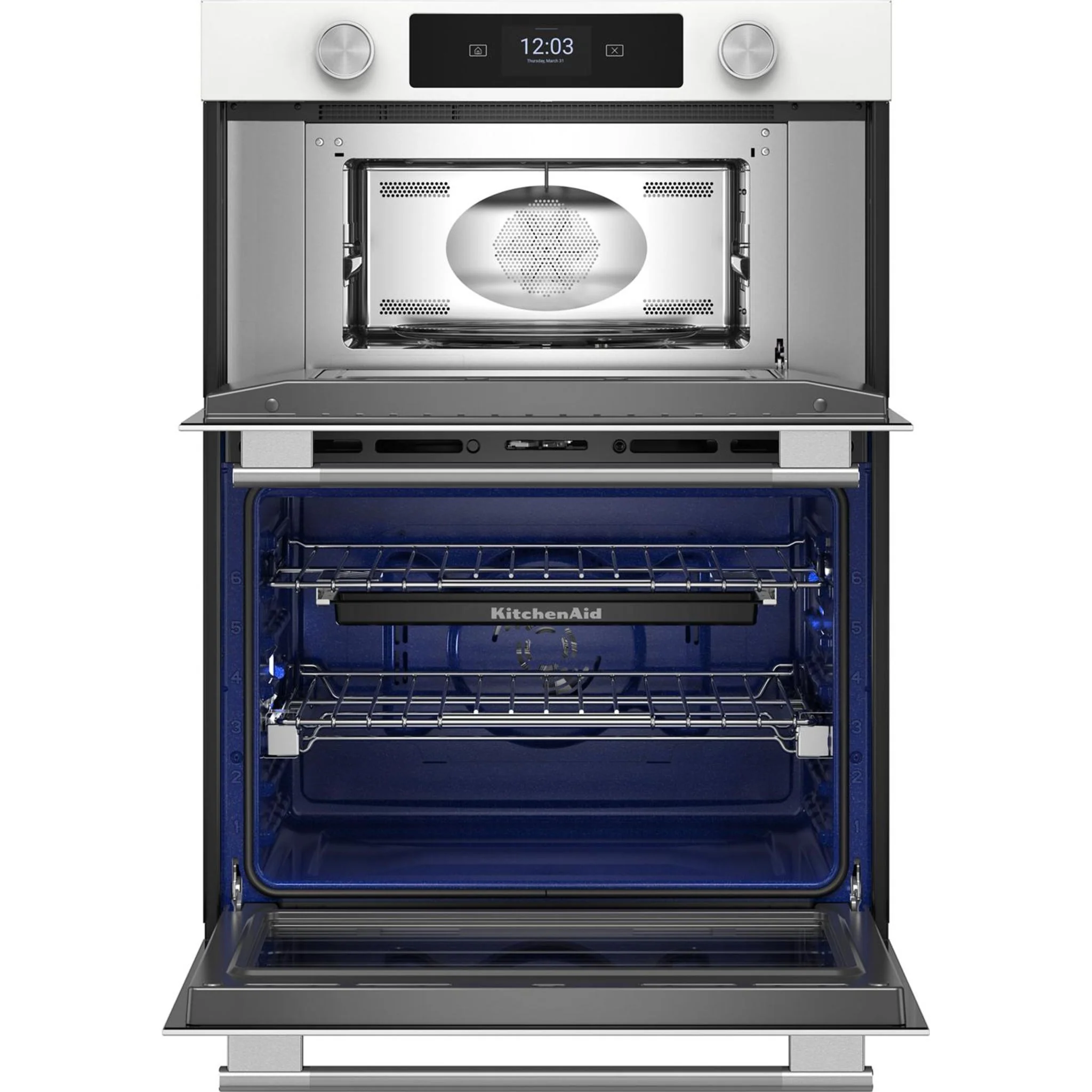 KitchenAid 30-inch Smart Electric Combo Wall Oven with Assisted Cooking Modes - White - White (KOEC730SWH) - Image 4