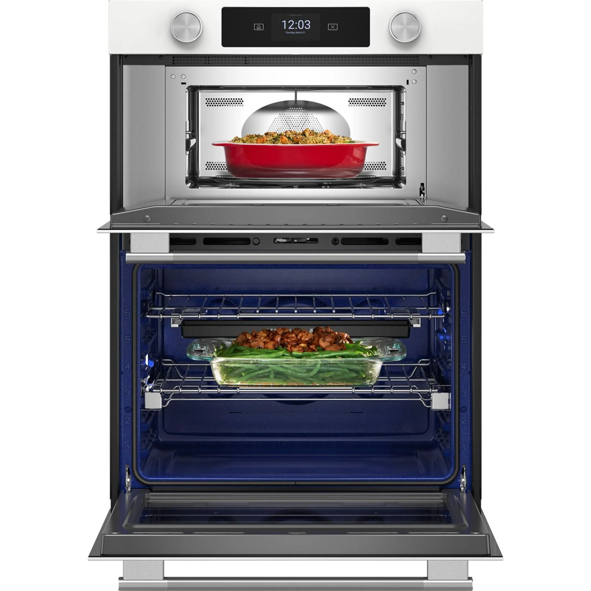 KitchenAid 30-inch Smart Electric Combo Wall Oven with Assisted Cooking Modes - White - White (KOEC730SWH) - Image 6