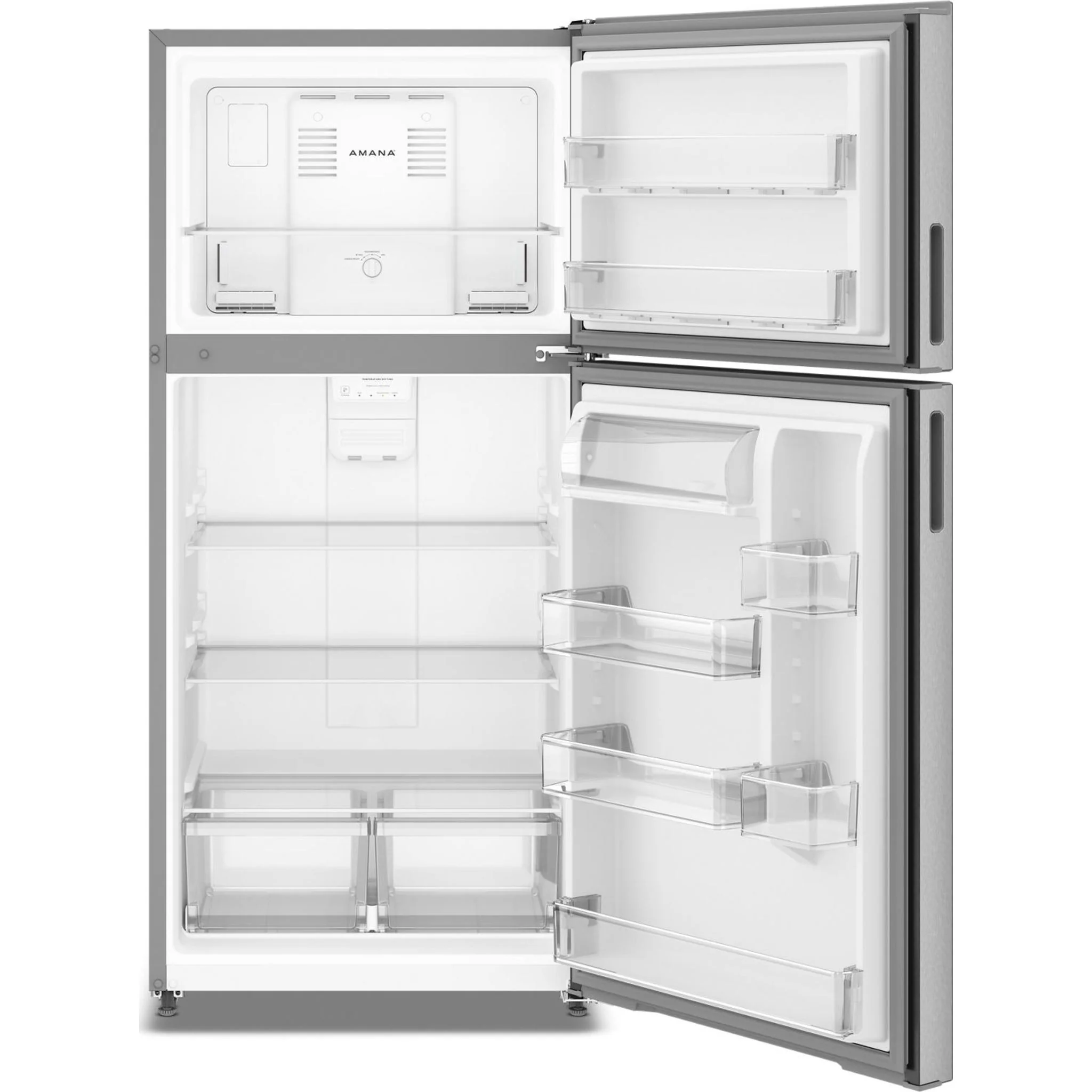 Amana 30-Inch Wide Garage Ready Top-Freezer Refrigerator-Inch”19 Cu. Ft. - Fingerprint-Resistant Stainless Finish (ARTX2419SZ) - Image 4