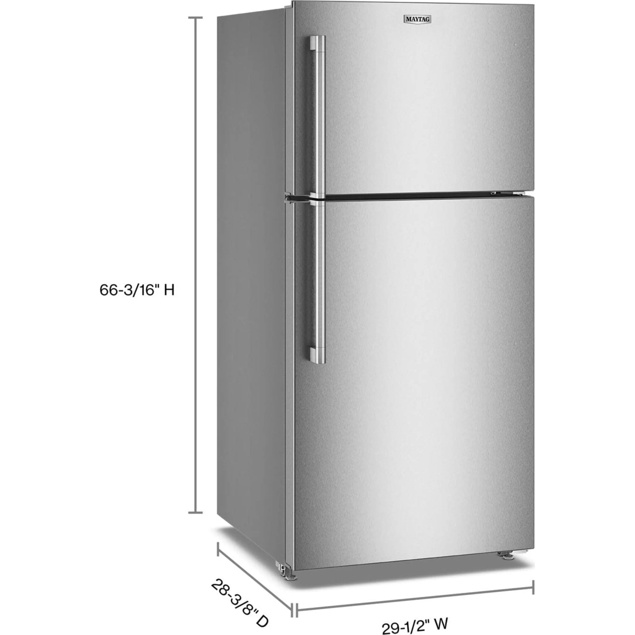 Maytag 30-Inch Wide Top-Freezer Refrigerator with Garage Mode - 19 Cu. Ft. - Fingerprint-Resistant Stainless Finish (MRTX5119SZ) - Image 5
