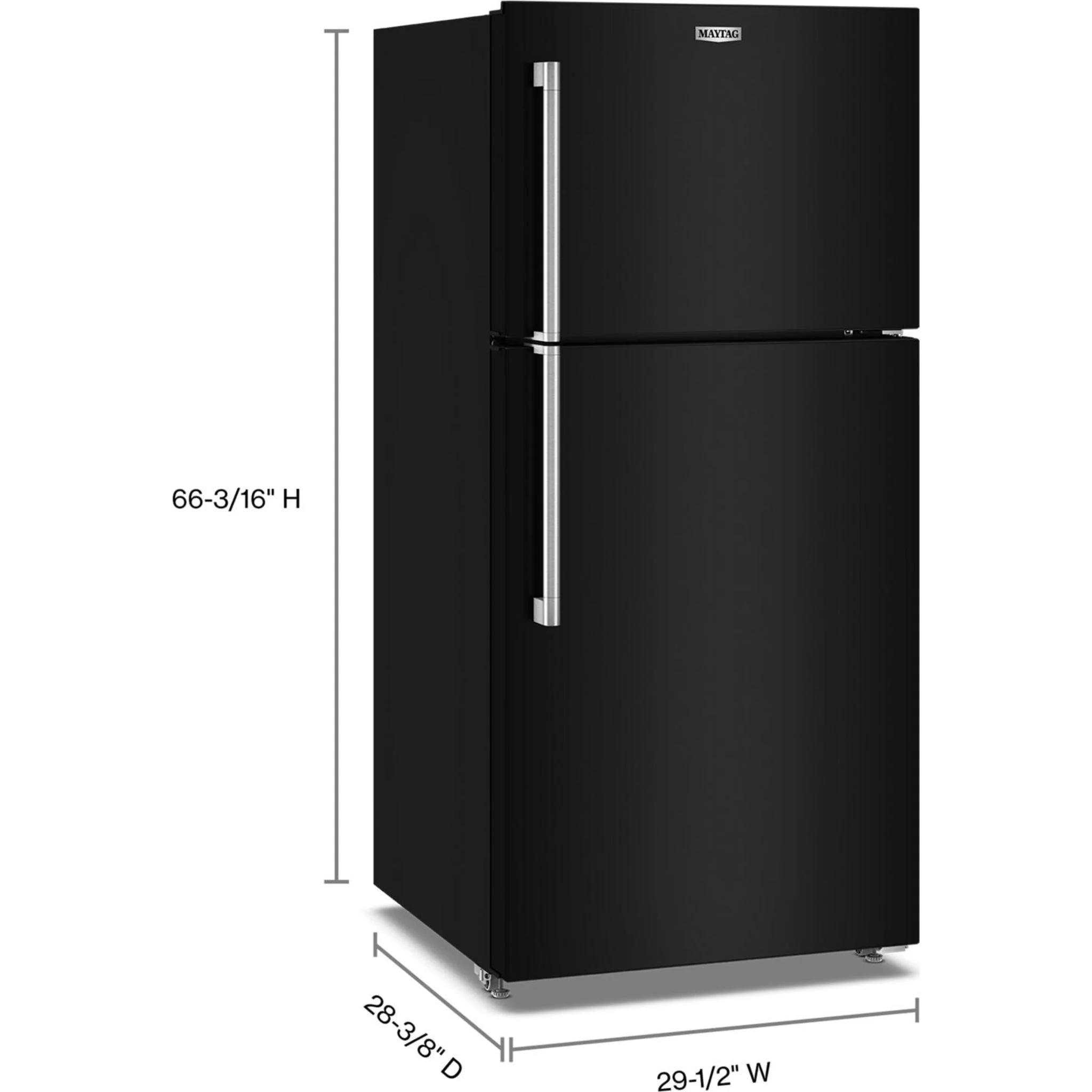 Maytag 30-Inch Wide Top-Freezer Refrigerator with Garage Mode - 19 Cu. Ft. - Black (MRTX5119SB) - Image 7