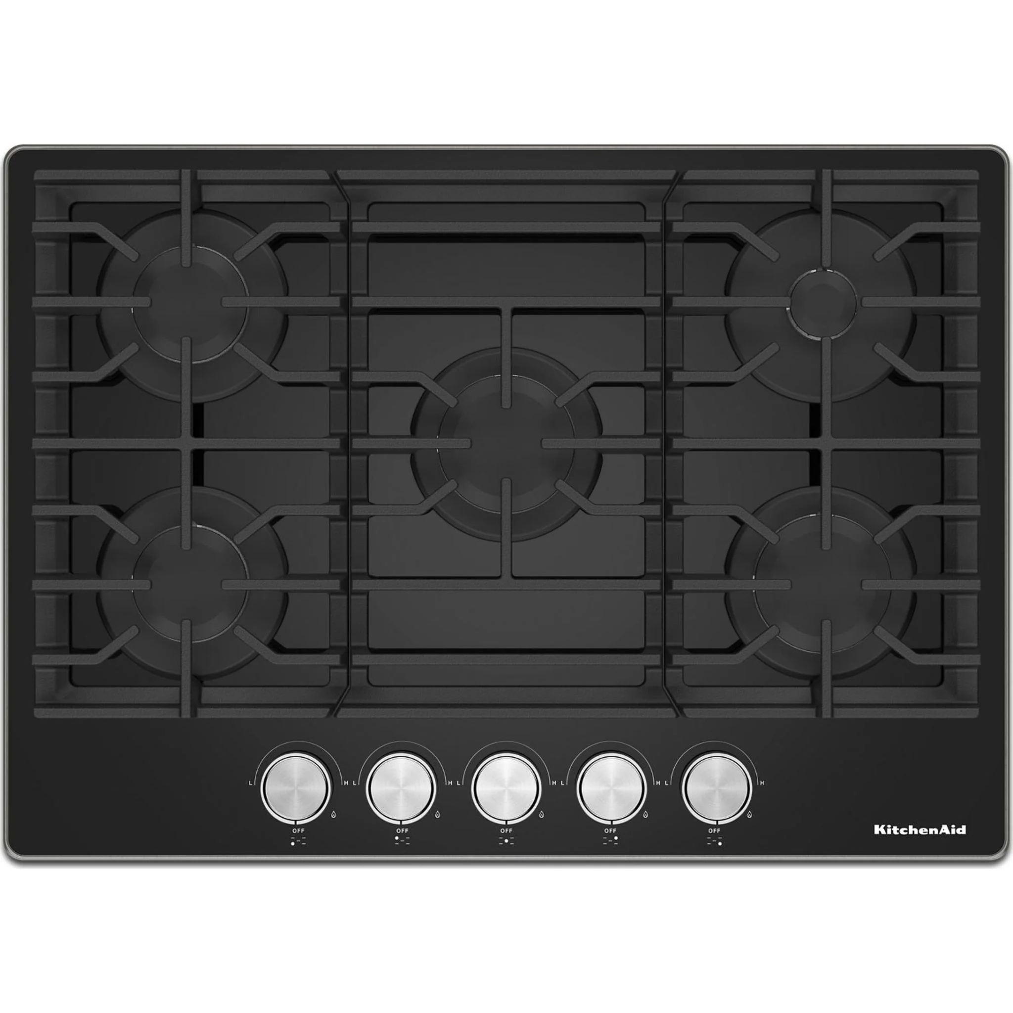KitchenAid 36" Gas-on-Glass Cooktop -Black (KCGG536PBL) - Image 3