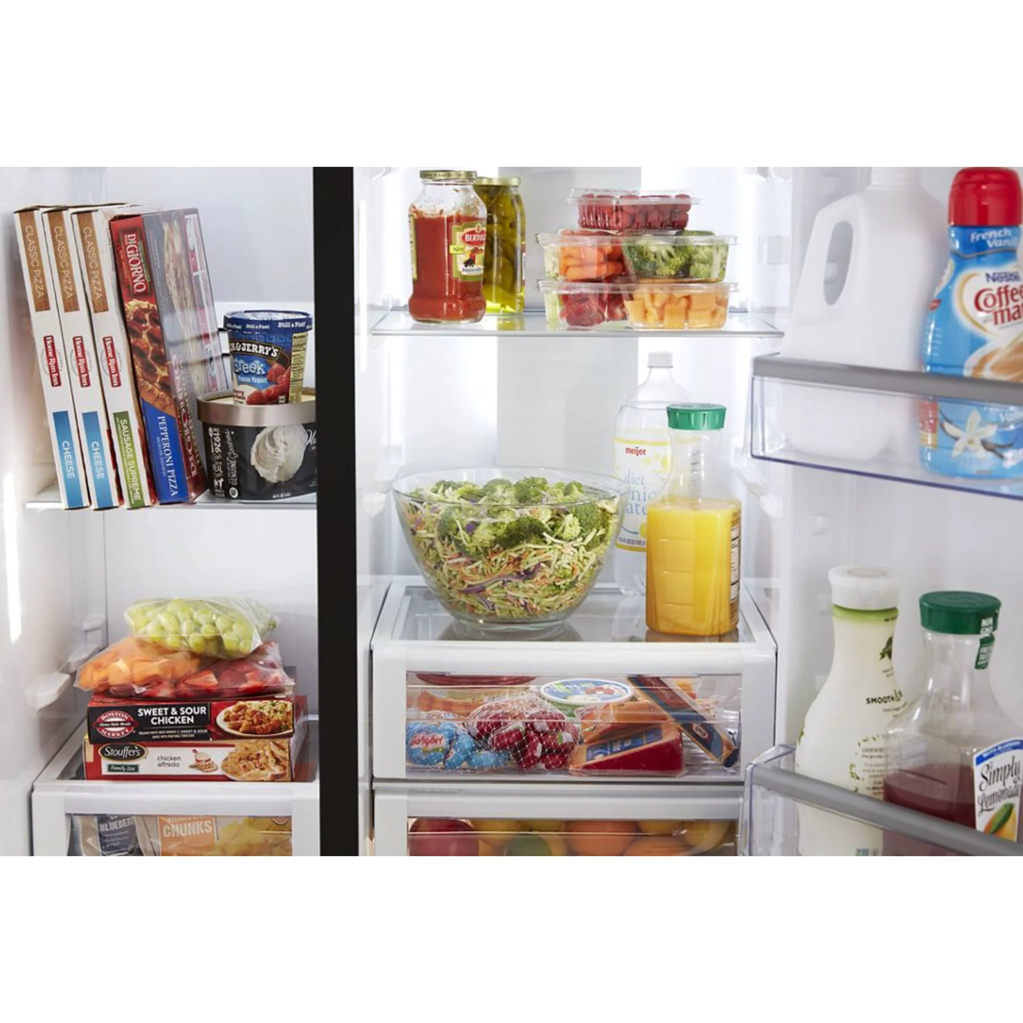 Whirlpool 36-inch Wide 4 Door Refrigerator with Prep and Store Bins - 26 Cu. Ft. -Fingerprint Resistant Stainless Steel (WRMF7736PZ) - Image 12