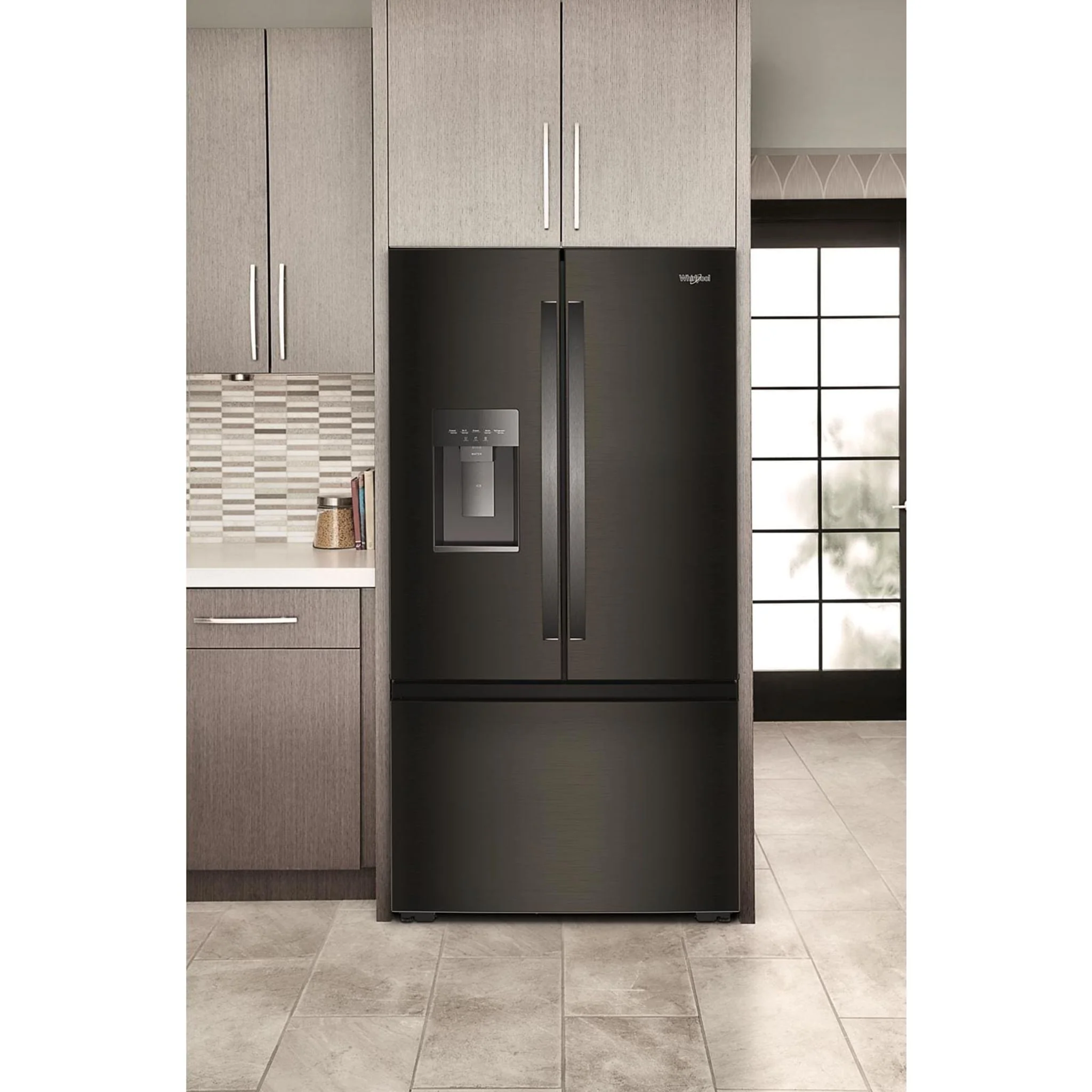 Whirlpool 36-inch Wide True Counter Depth 3-Door French Door Refrigerator - 23.4 cu. ft. - Black Stainless Finish (WRFC5036RV) - Image 13