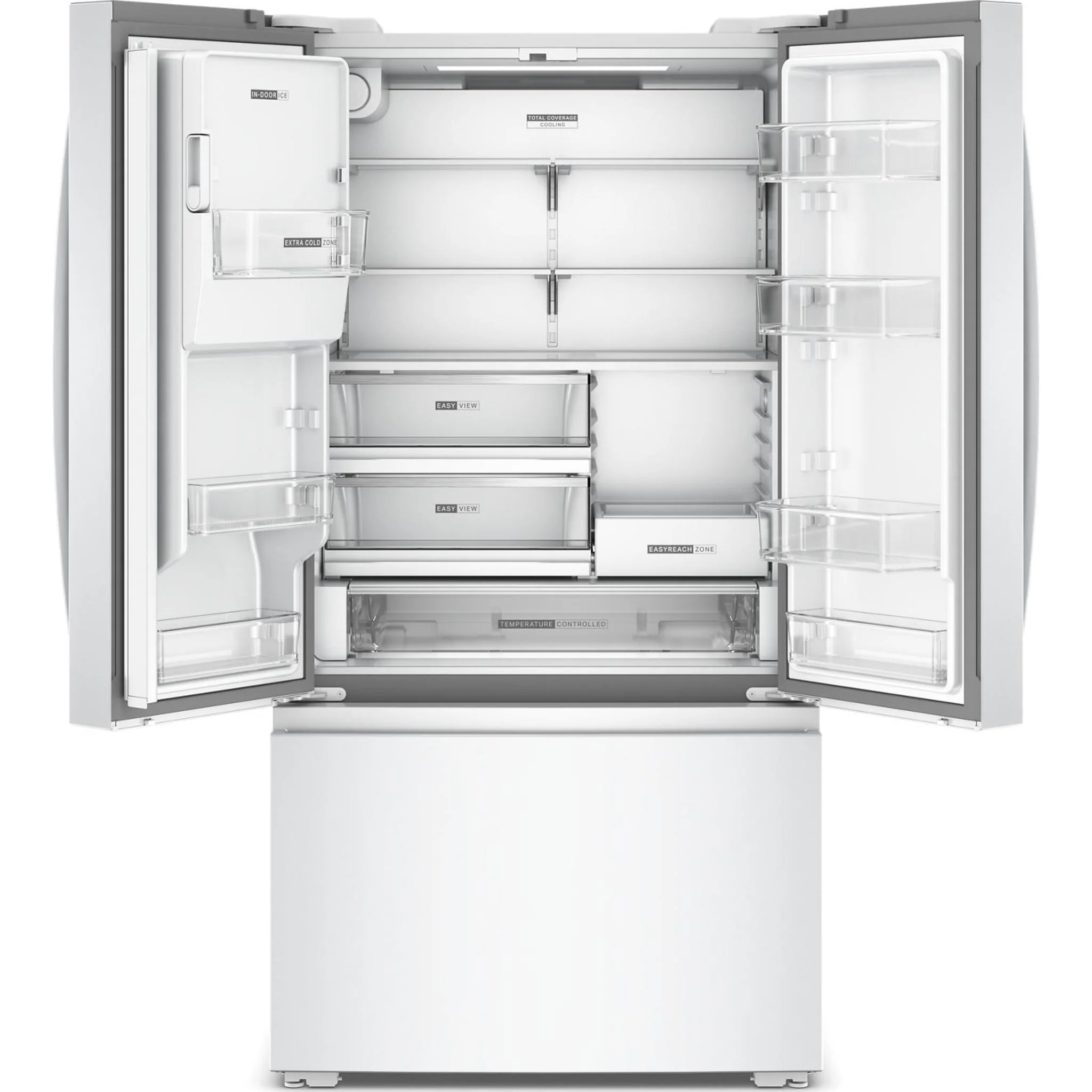 Whirlpool 36-inch Wide True Counter Depth 3-Door French Door Refrigerator - 23.4 cu. ft. - White (WRFC5036RW) - Image 11