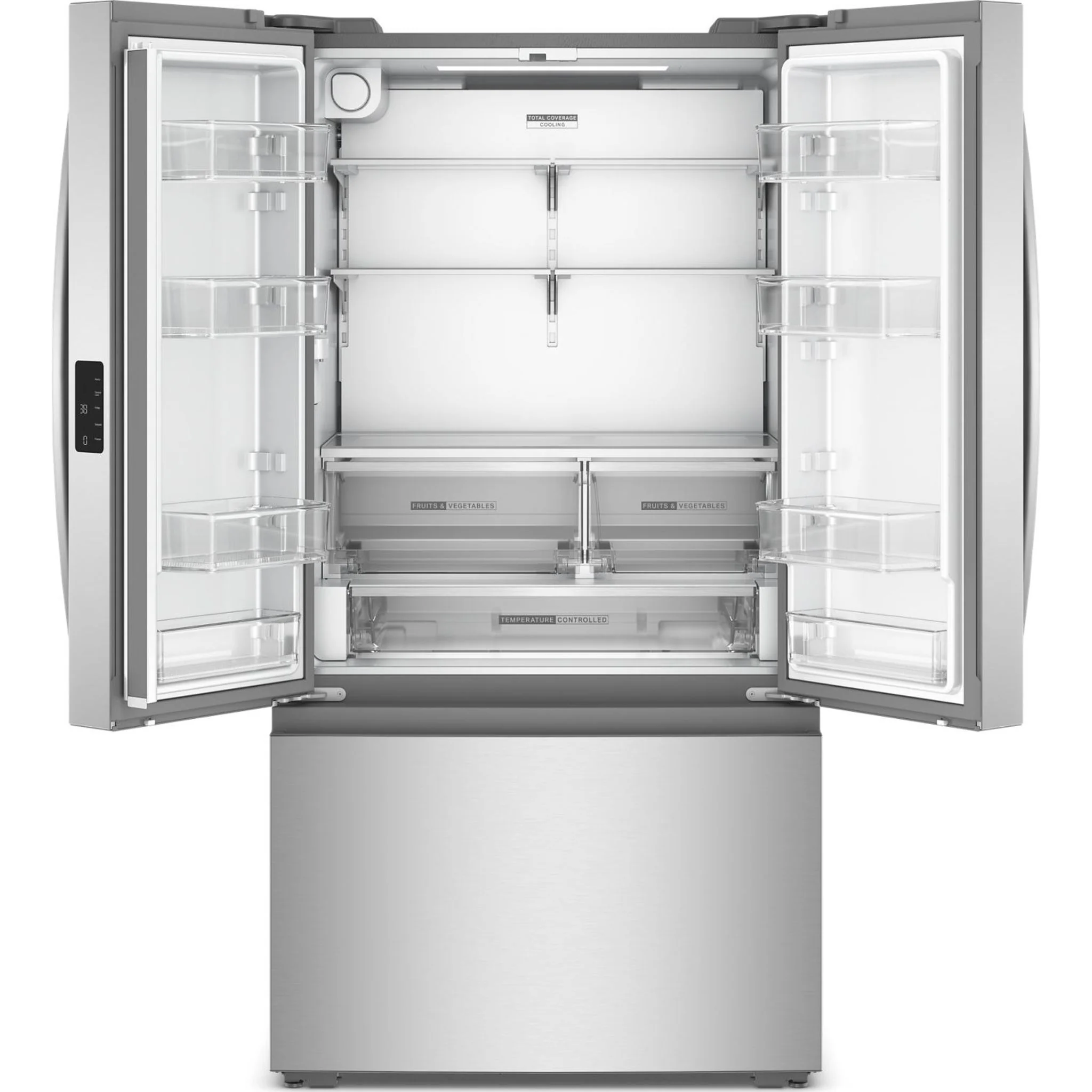 Whirlpool 36-inch Wide True Counter Depth 3-Door French Door Refrigerator - 24 cu. ft. - Fingerprint-Resistant Stainless Finish (WRFC3036RZ) - Image 3