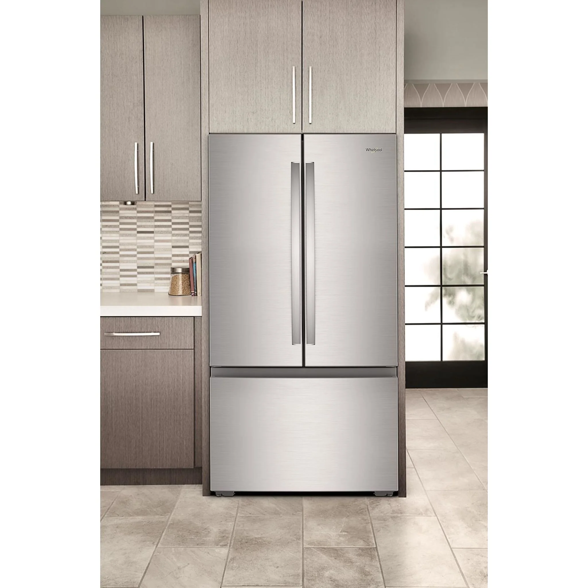 Whirlpool 36-inch Wide True Counter Depth 3-Door French Door Refrigerator - 24 cu. ft. - Fingerprint-Resistant Stainless Finish (WRFC3036RZ) - Image 6