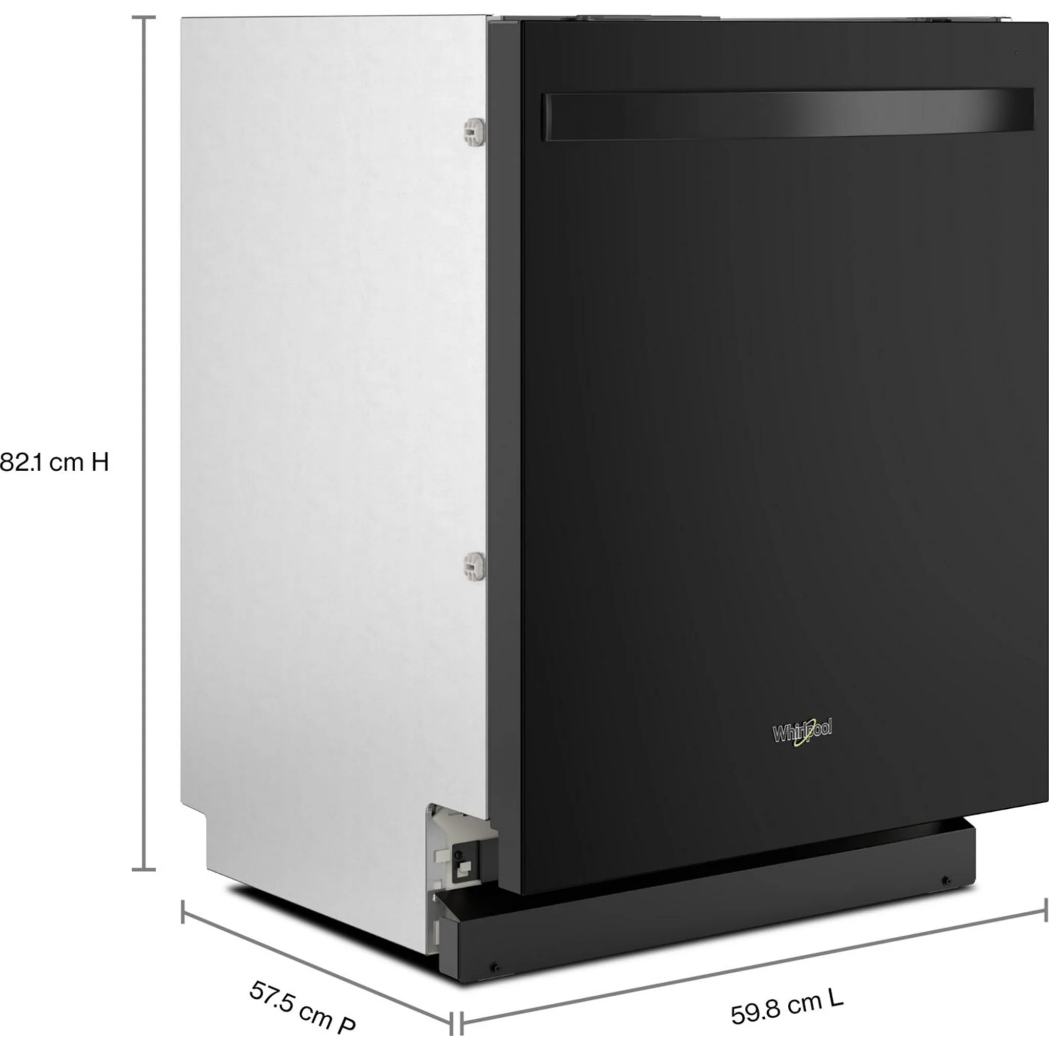 Whirlpool 44 dBA Dishwasher Flush with Cabinets with 3rd Rack -Black (WDT550SAPB) - Image 32