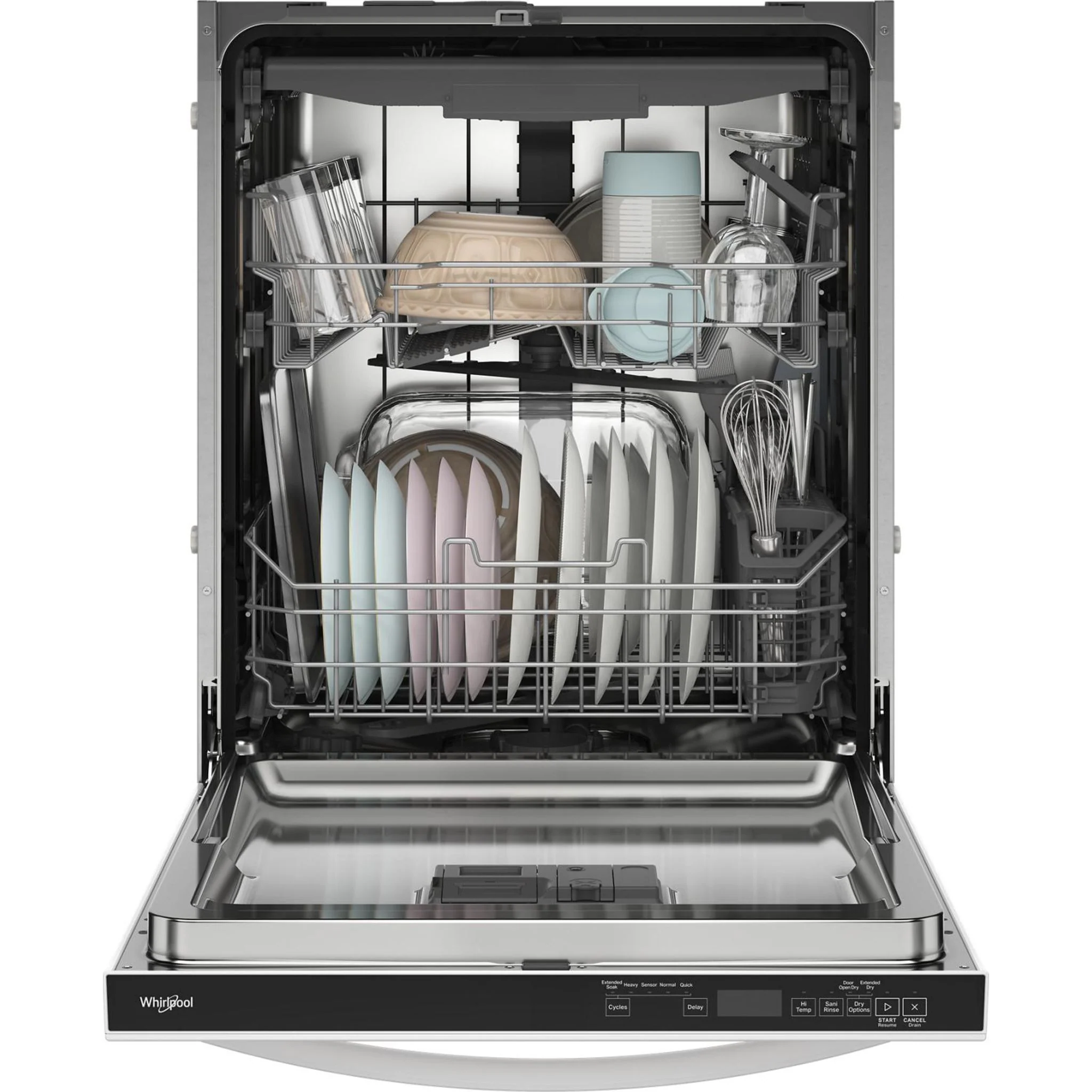 Whirlpool 44 dBA Dishwasher Flush with Cabinets with 3rd Rack -White (WDT550SAPW) - Image 20