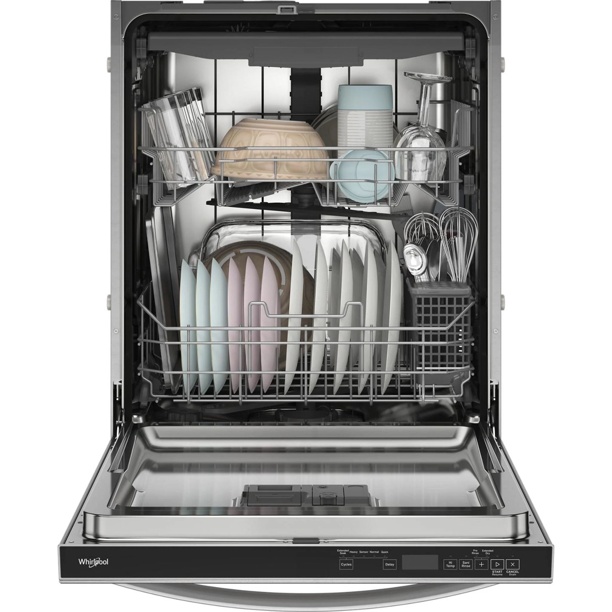Whirlpool 47 dBA Flush to Cabinet Dishwasher with 3rd Rack - Fingerprint Resistant Stainless Steel (WDTF5024SZ) - Image 2