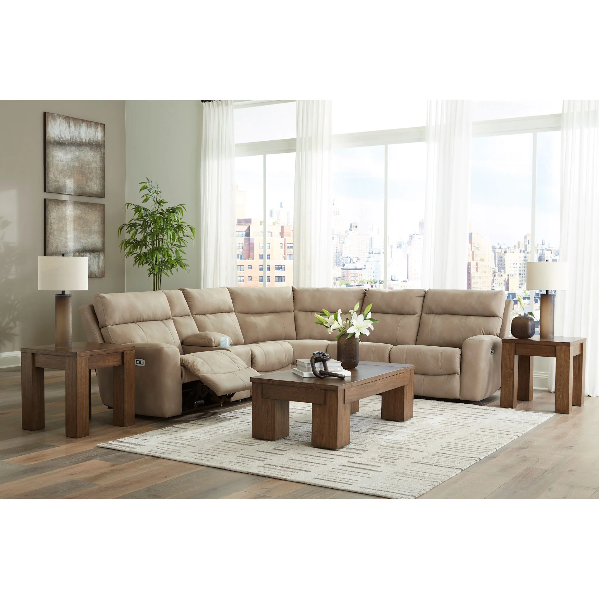 Next-Gen Durapella 6 Piece Power Reclining Sectional - Image 4